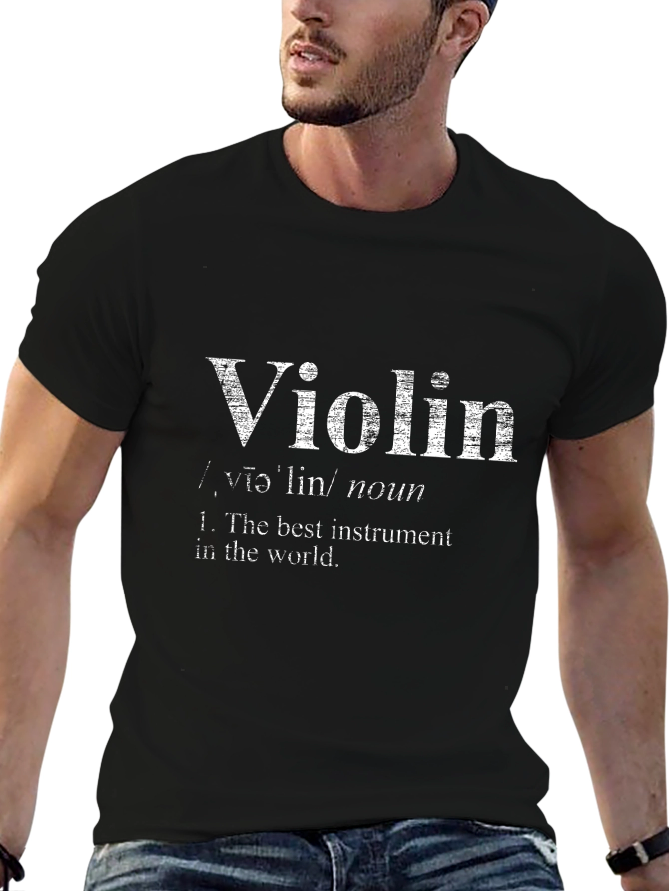 Violin Definition Black T-Shirt - Music Lover Tee