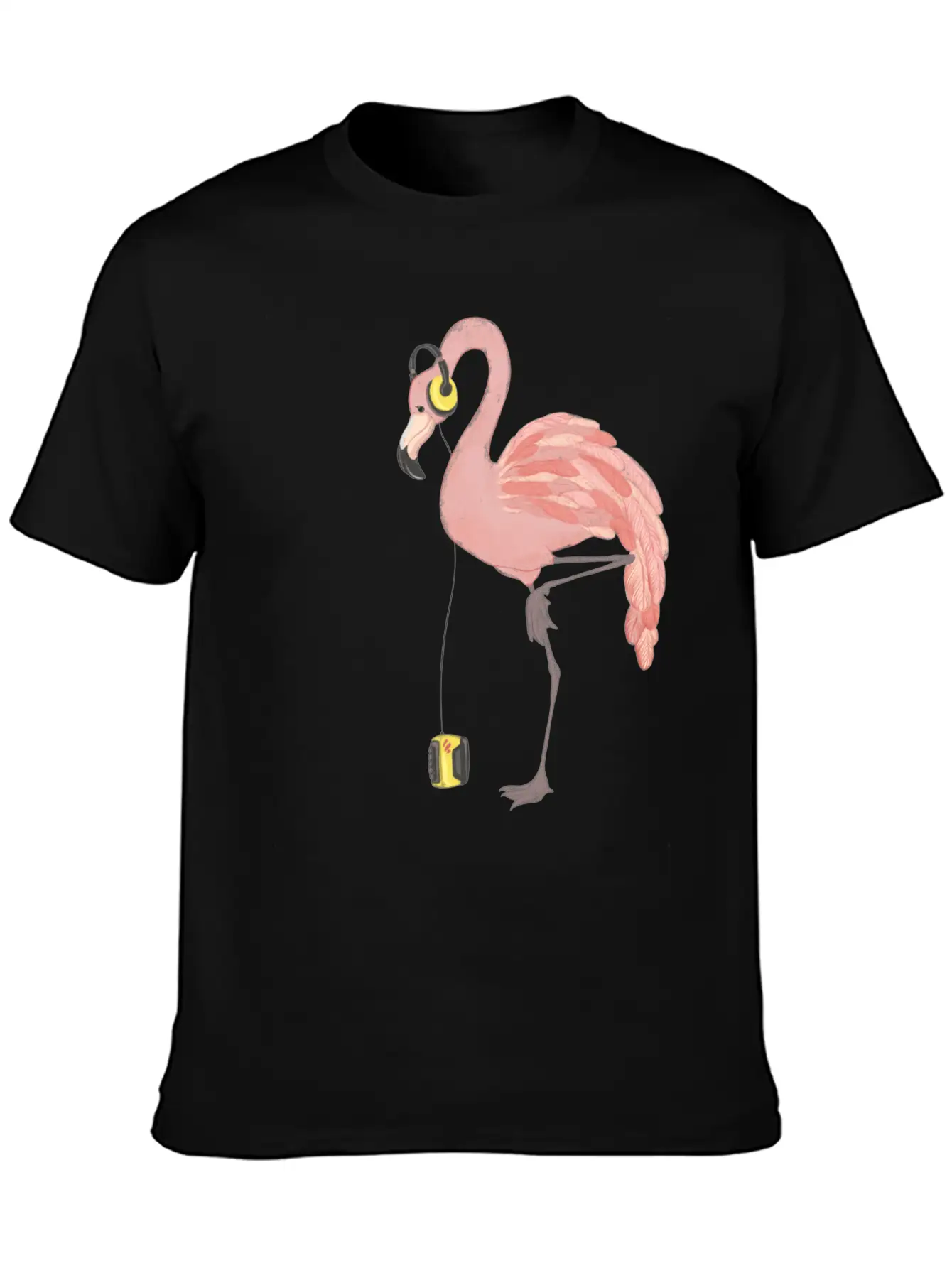 Walkman Flamingo Lightweight Cotton T-Shirt – Daily Comfort Graphic Shirt