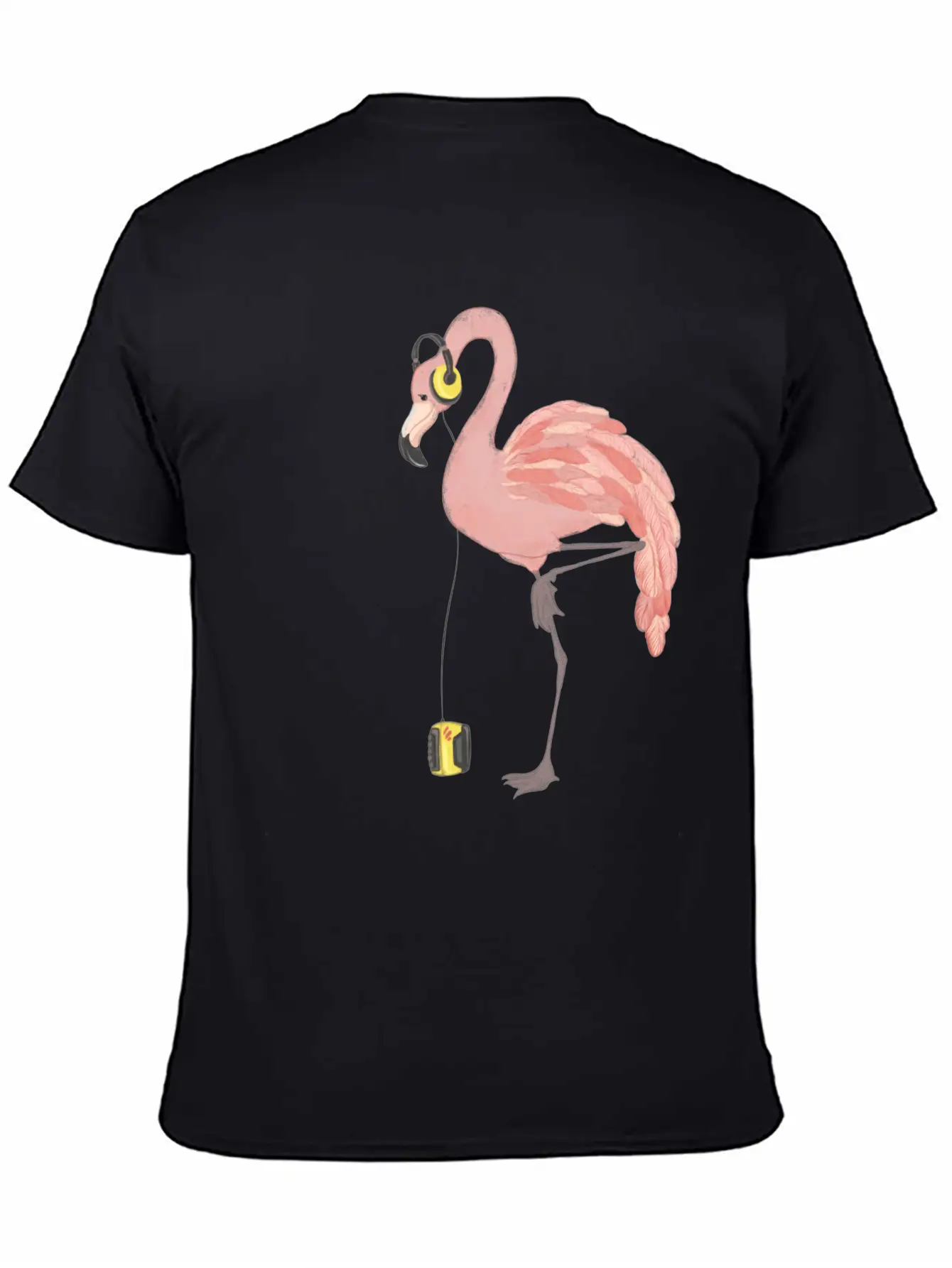 Walkman Flamingo Lightweight Cotton T-Shirt – Daily Comfort Graphic Shirt