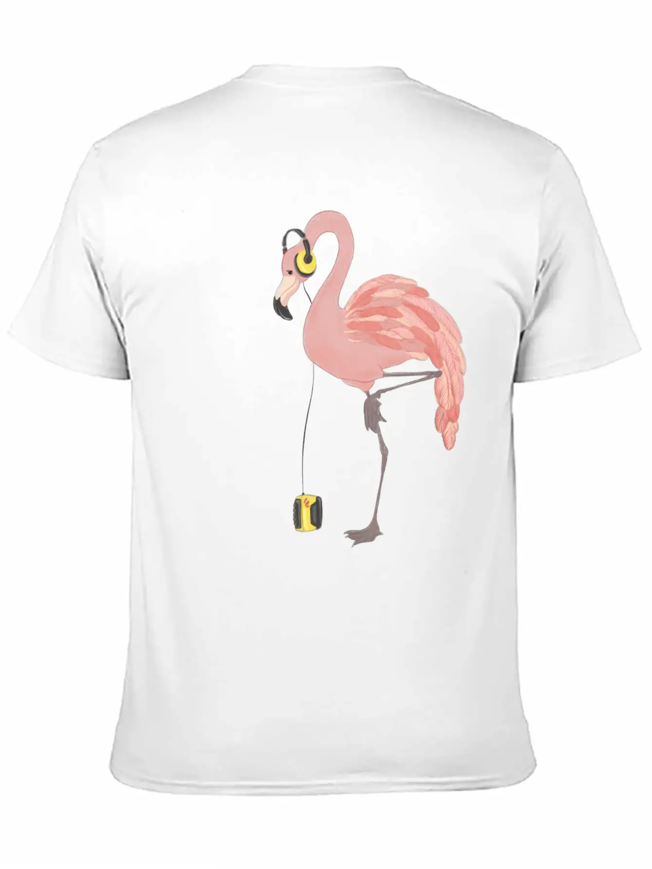 Walkman Flamingo Lightweight Cotton T-Shirt – Daily Comfort Graphic Shirt