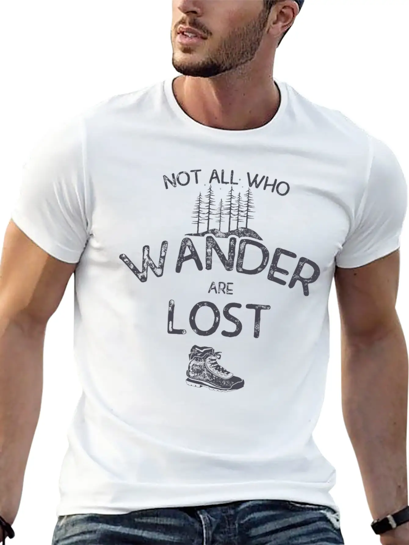 Wanderlust Red Lightweight Cotton T-Shirt – Daily Comfort Graphic Shirt