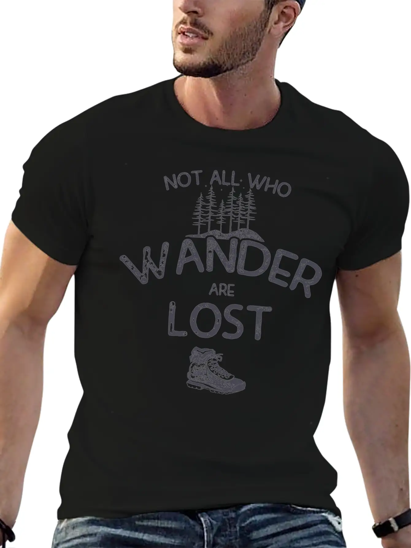 Wanderlust Red Lightweight Cotton T-Shirt – Daily Comfort Graphic Shirt