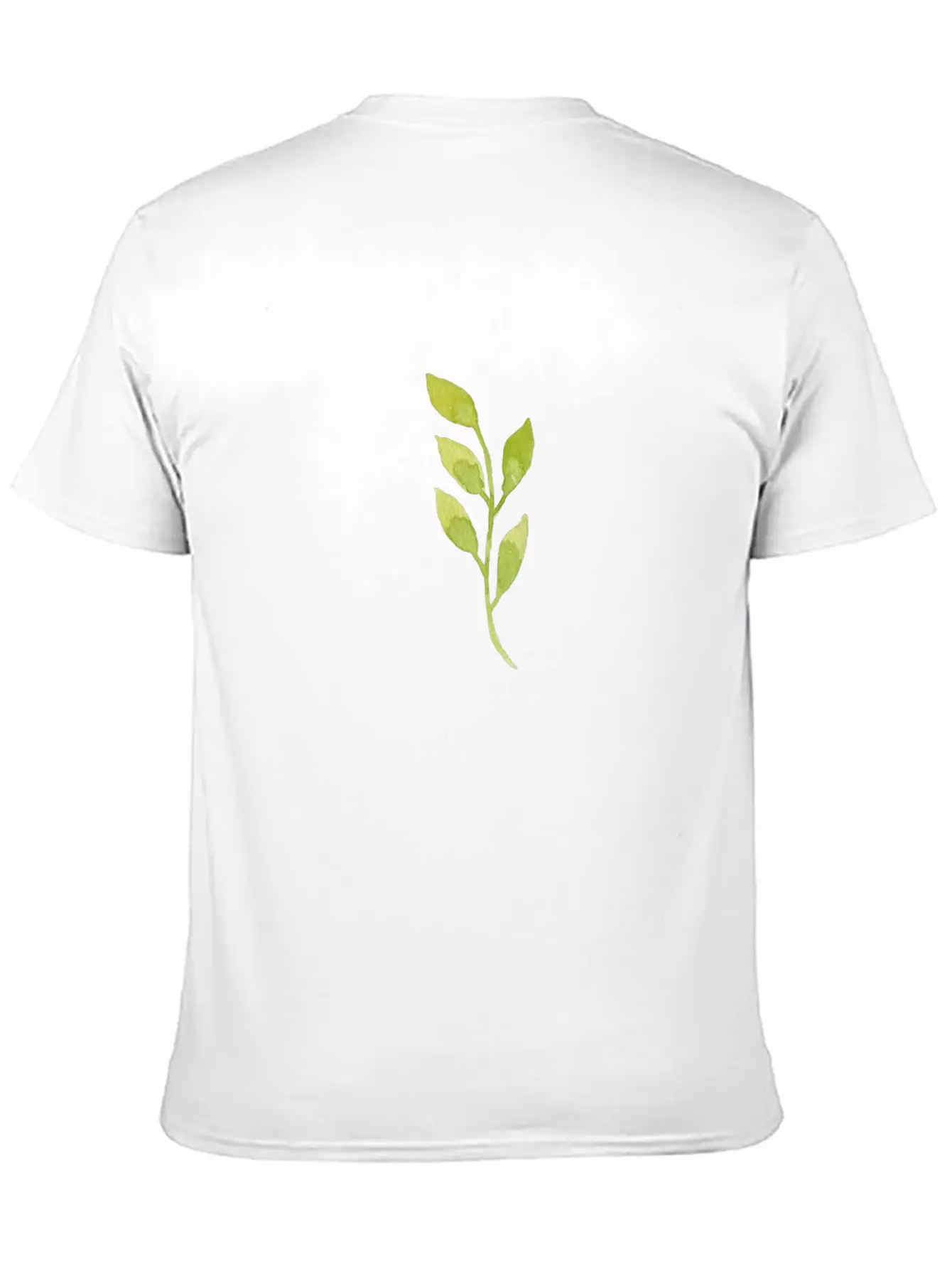 Watercolor Green Leaf Lightweight Cotton T-Shirt – Daily Comfort Graphic Shirt