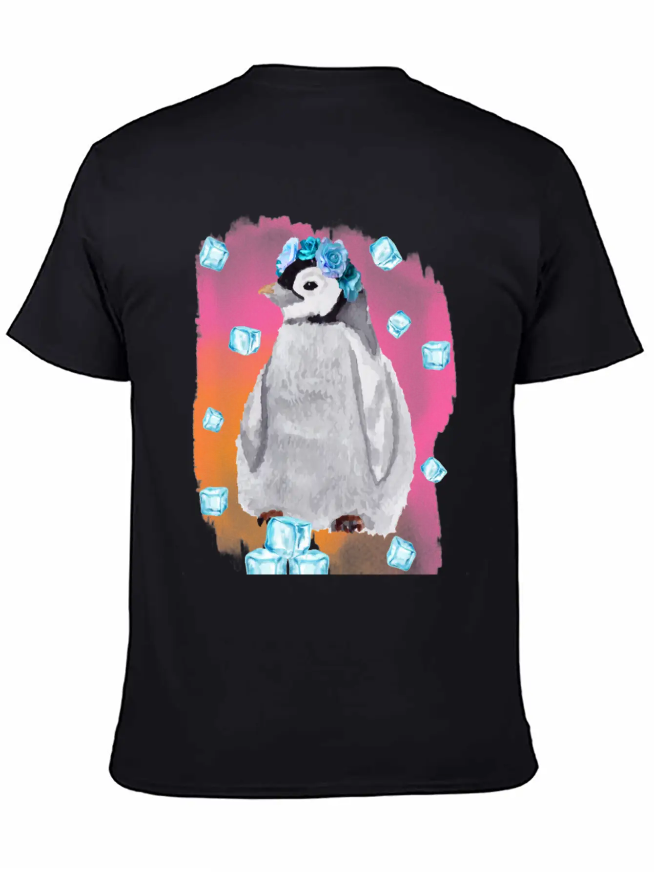 Watercolor Penguin Lightweight Cotton T-Shirt – Daily Comfort Graphic Shirt