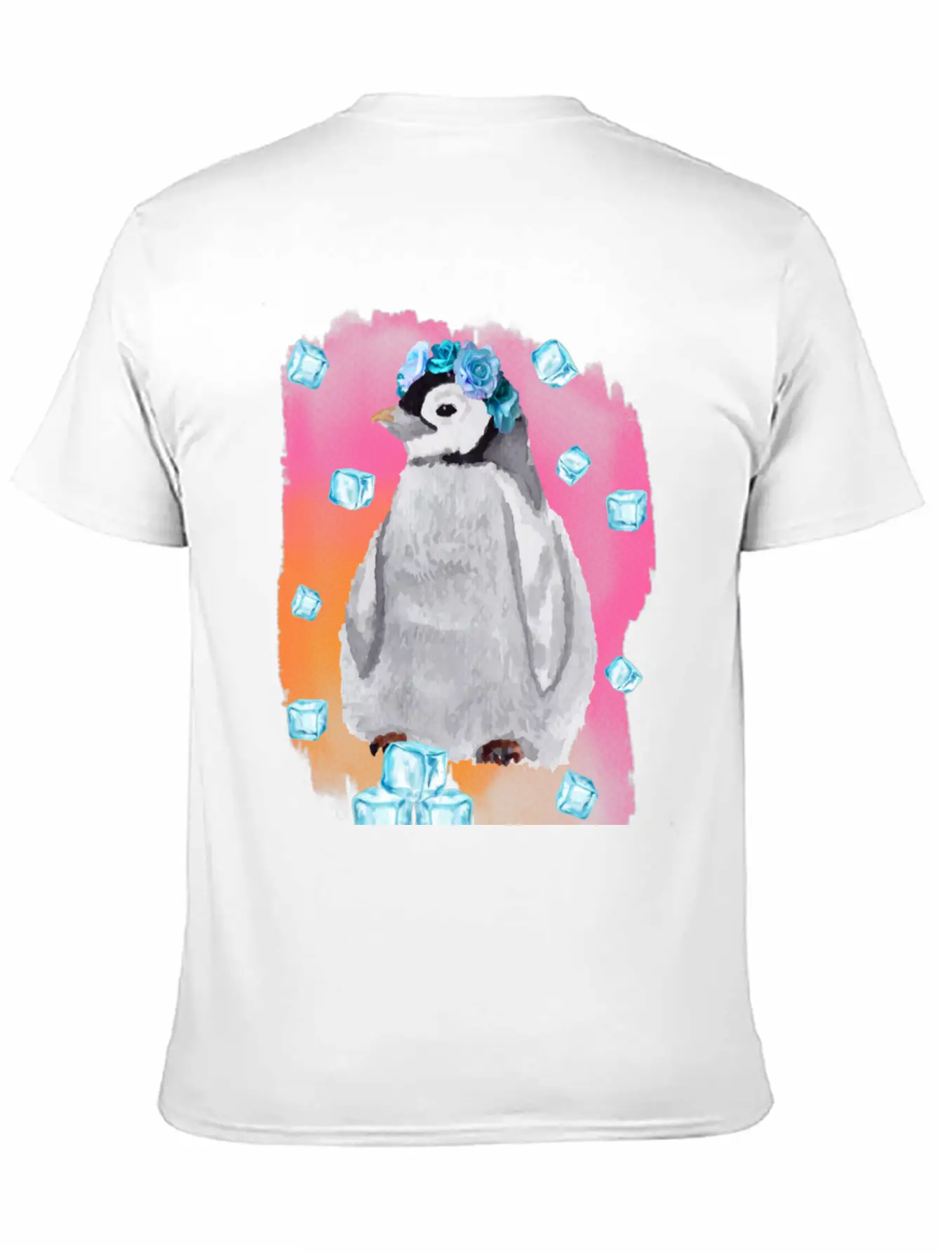 Watercolor Penguin Lightweight Cotton T-Shirt – Daily Comfort Graphic Shirt