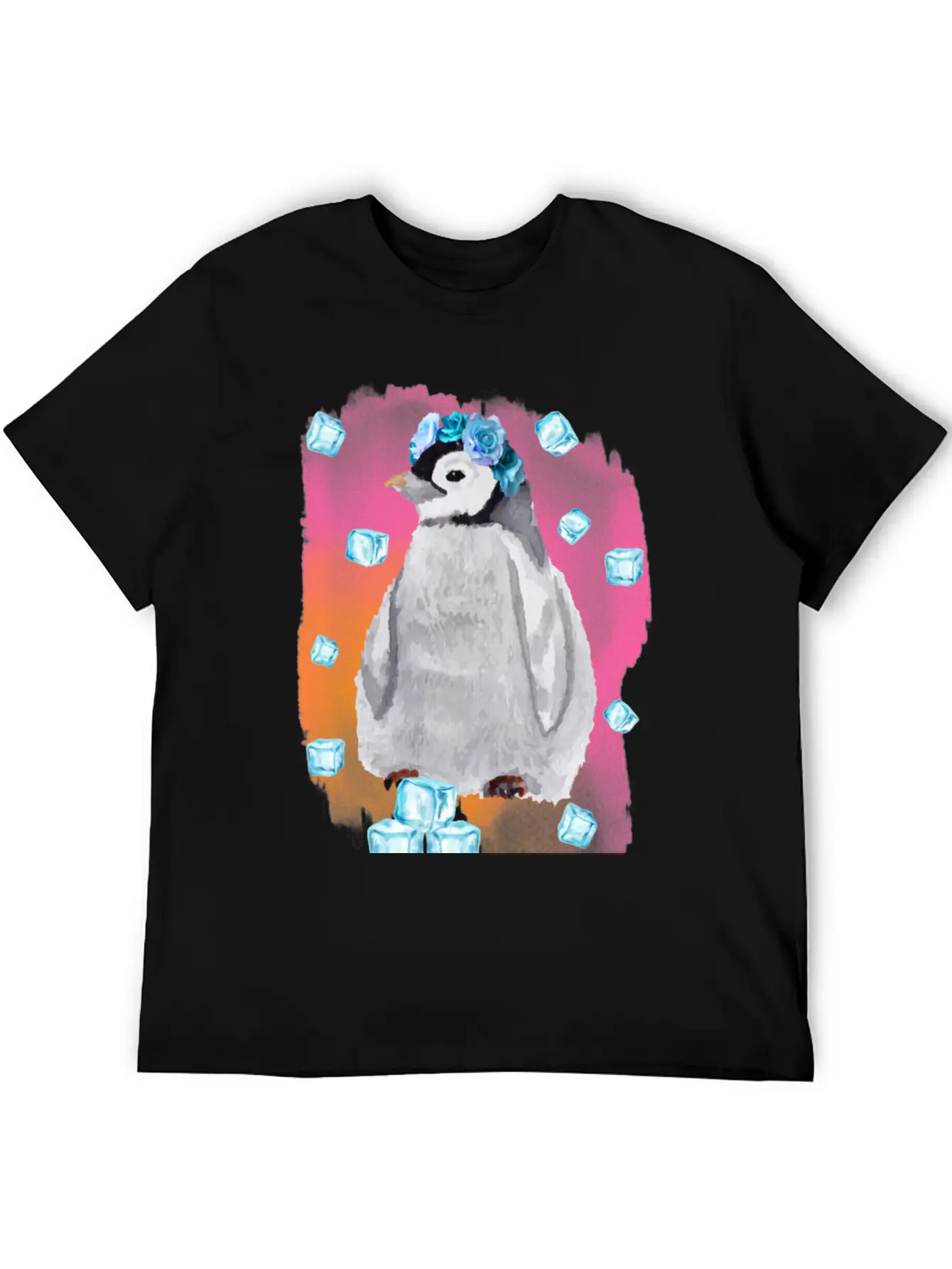 Watercolor Penguin Lightweight Cotton T-Shirt – Daily Comfort Graphic Shirt