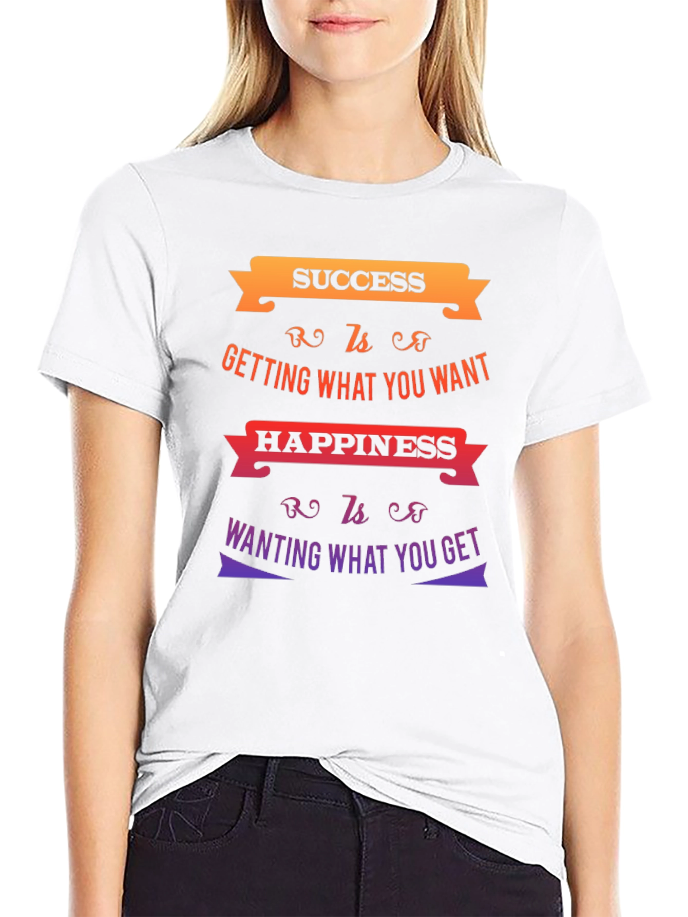 Success & Happiness Graphic T-Shirt - Motivational Quote