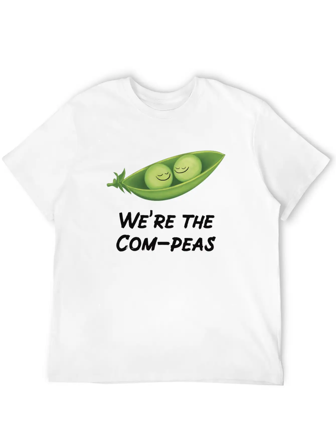 We’re The Com-peas Lightweight Cotton T-Shirt – Daily Comfort Graphic Shirt