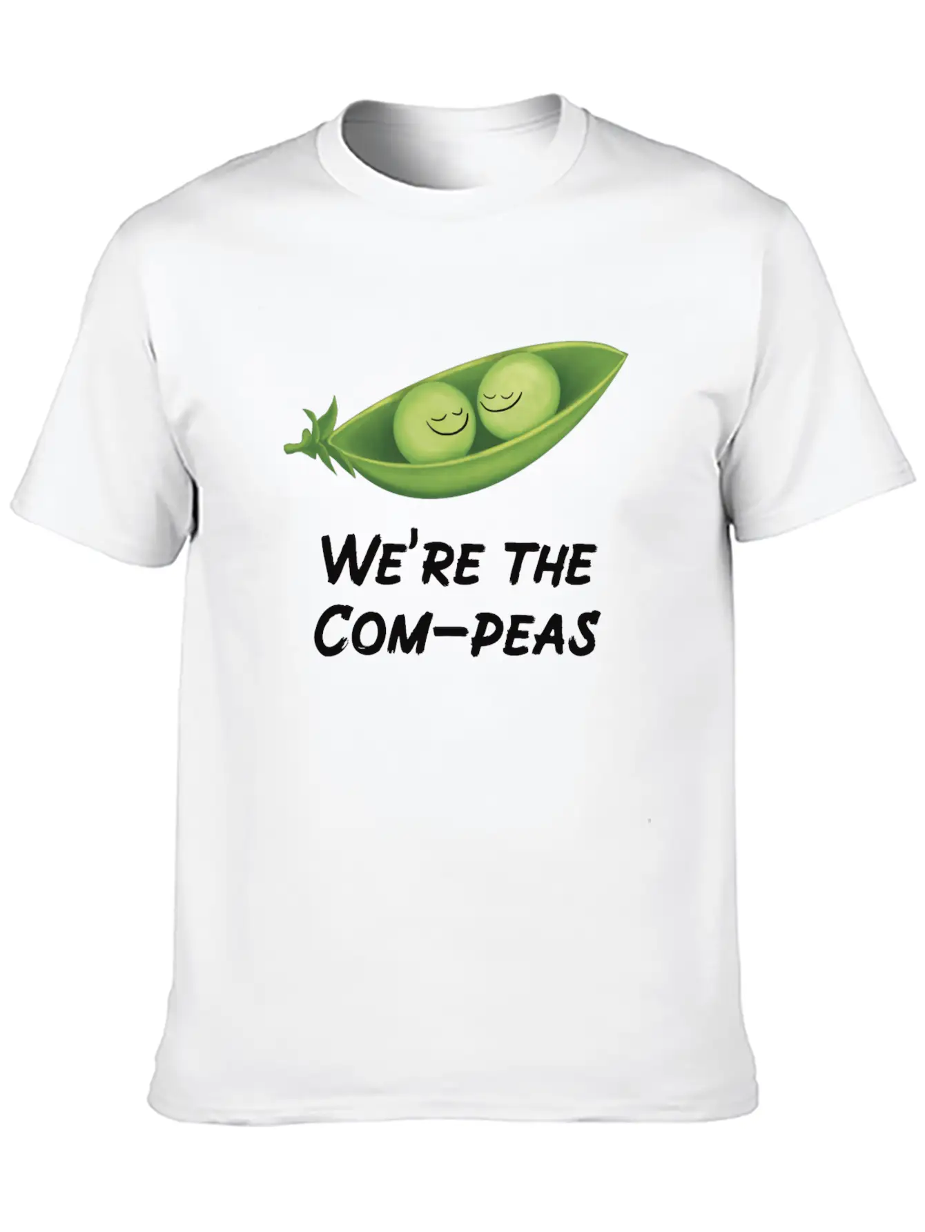 We’re The Com-peas Lightweight Cotton T-Shirt – Daily Comfort Graphic Shirt