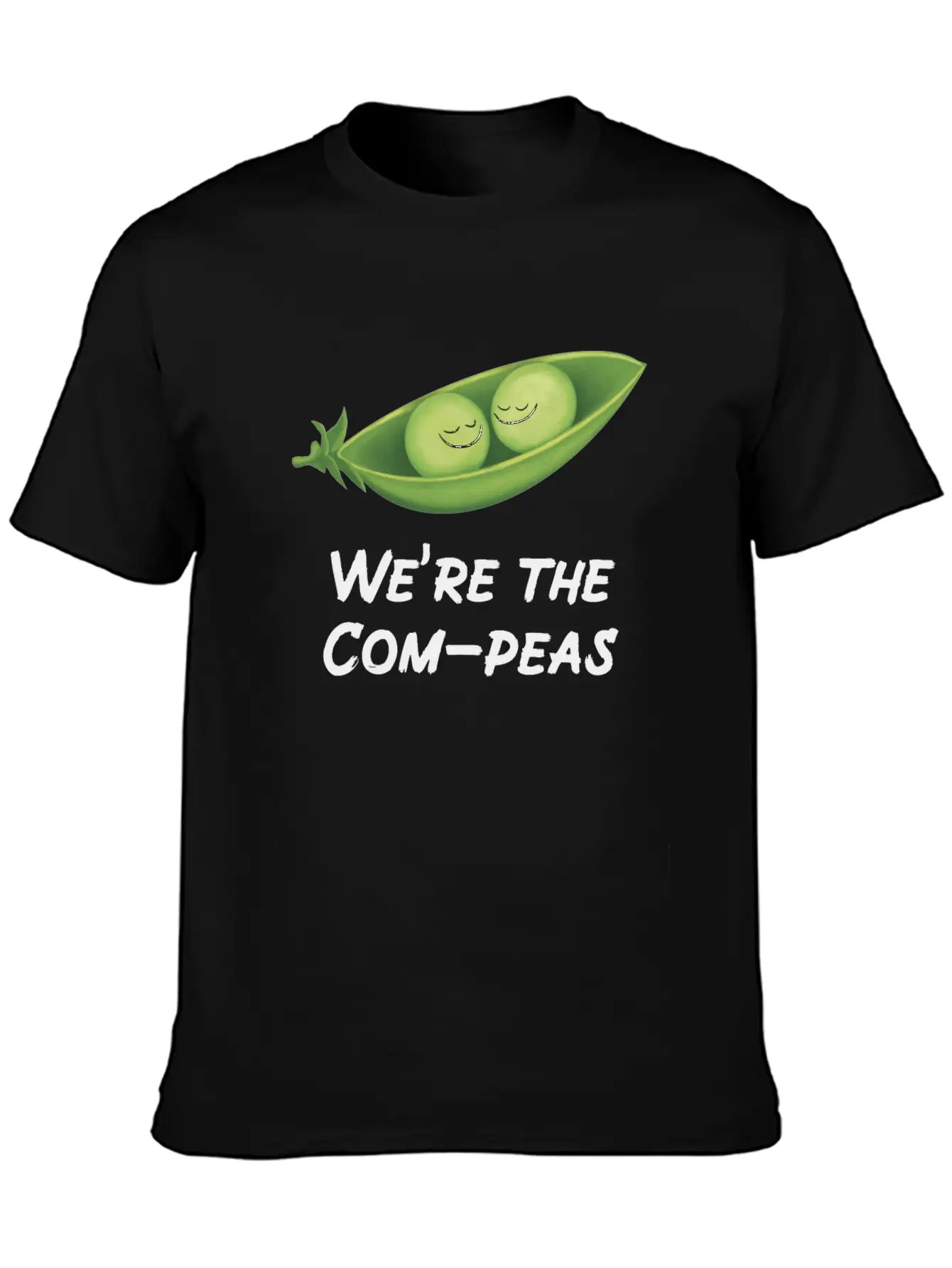 We’re The Com-peas Lightweight Cotton T-Shirt – Daily Comfort Graphic Shirt