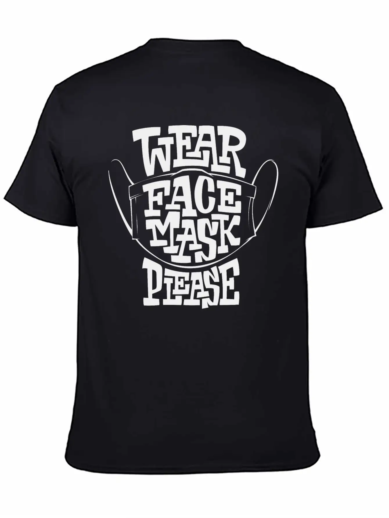 Wear Face Mask Please. Lightweight Cotton T-Shirt – Daily Comfort Graphic Shirt