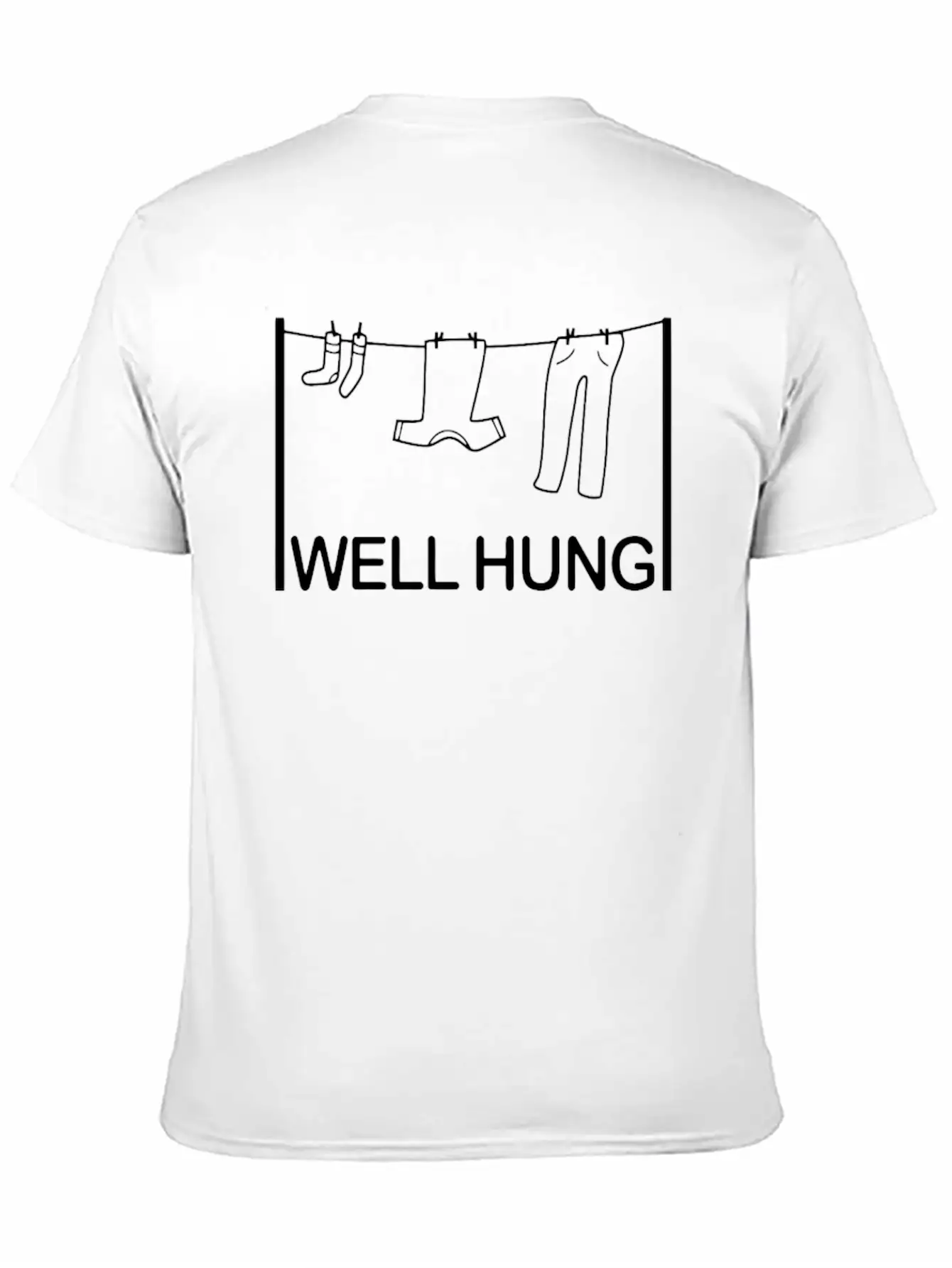 Well Hung Funny T Shirt Lightweight Cotton T-Shirt – Daily Comfort Graphic Shirt