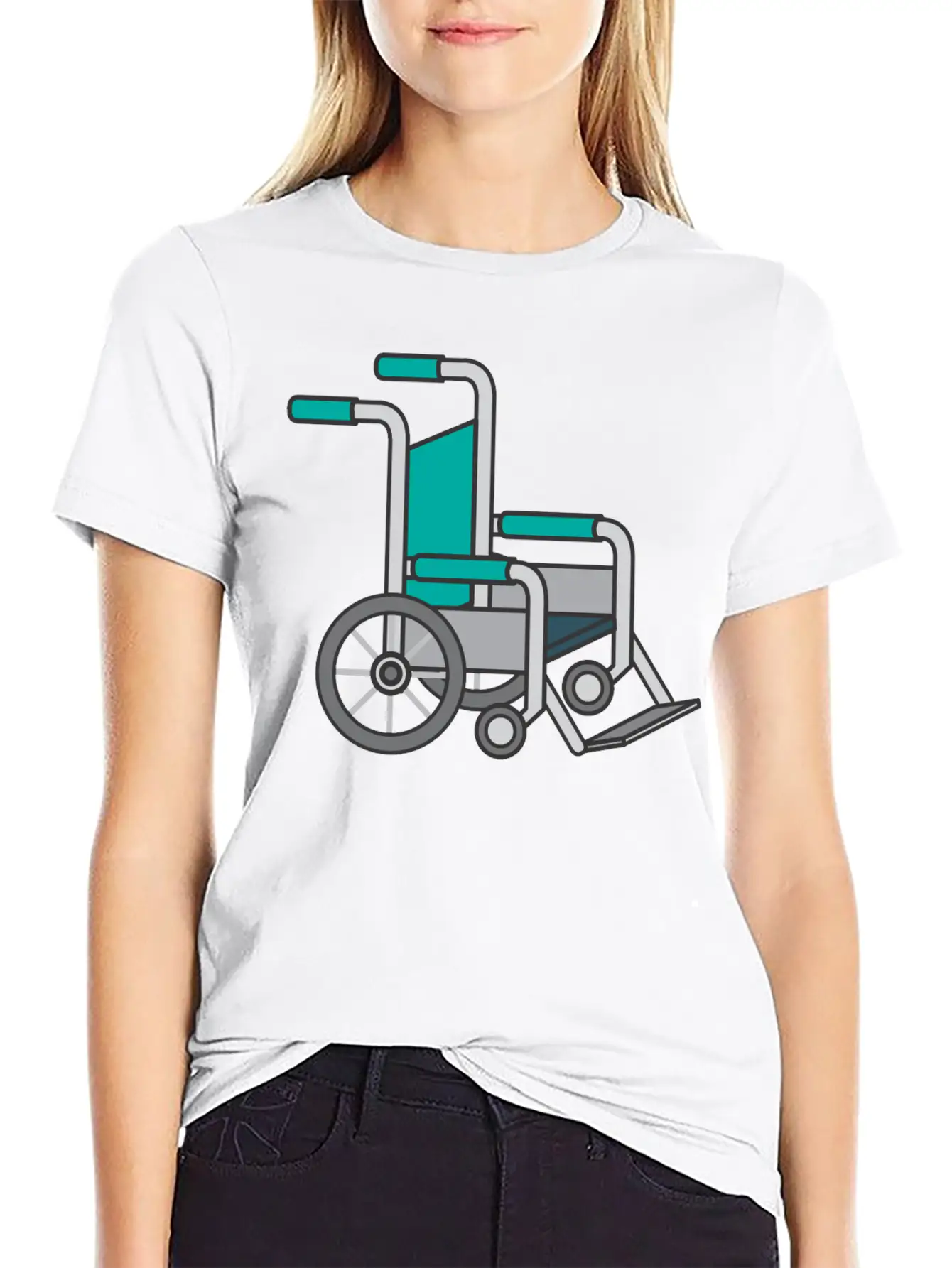 Wheelchair Lightweight Cotton T-Shirt – Daily Comfort Graphic Shirt
