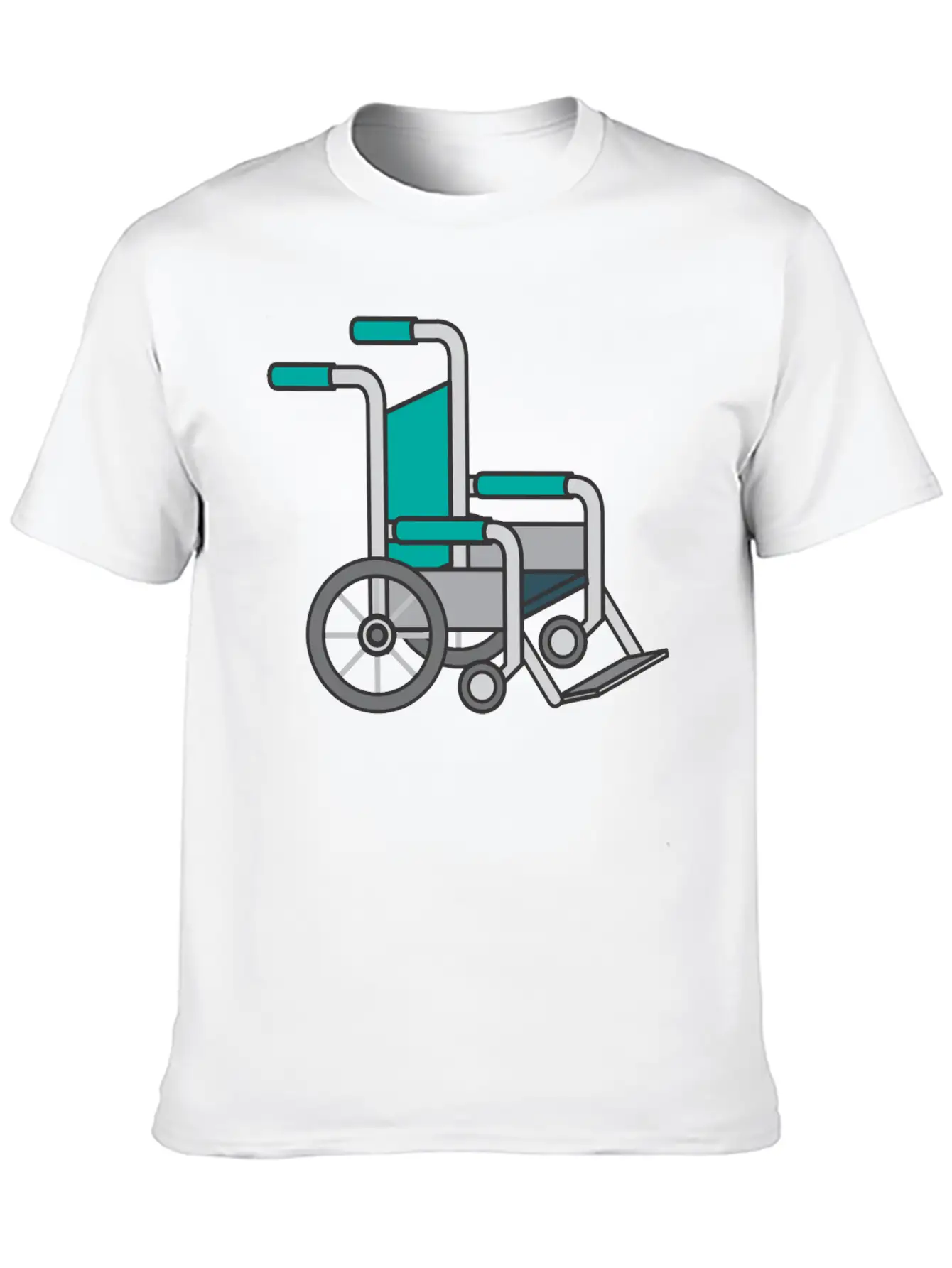 Wheelchair Lightweight Cotton T-Shirt – Daily Comfort Graphic Shirt