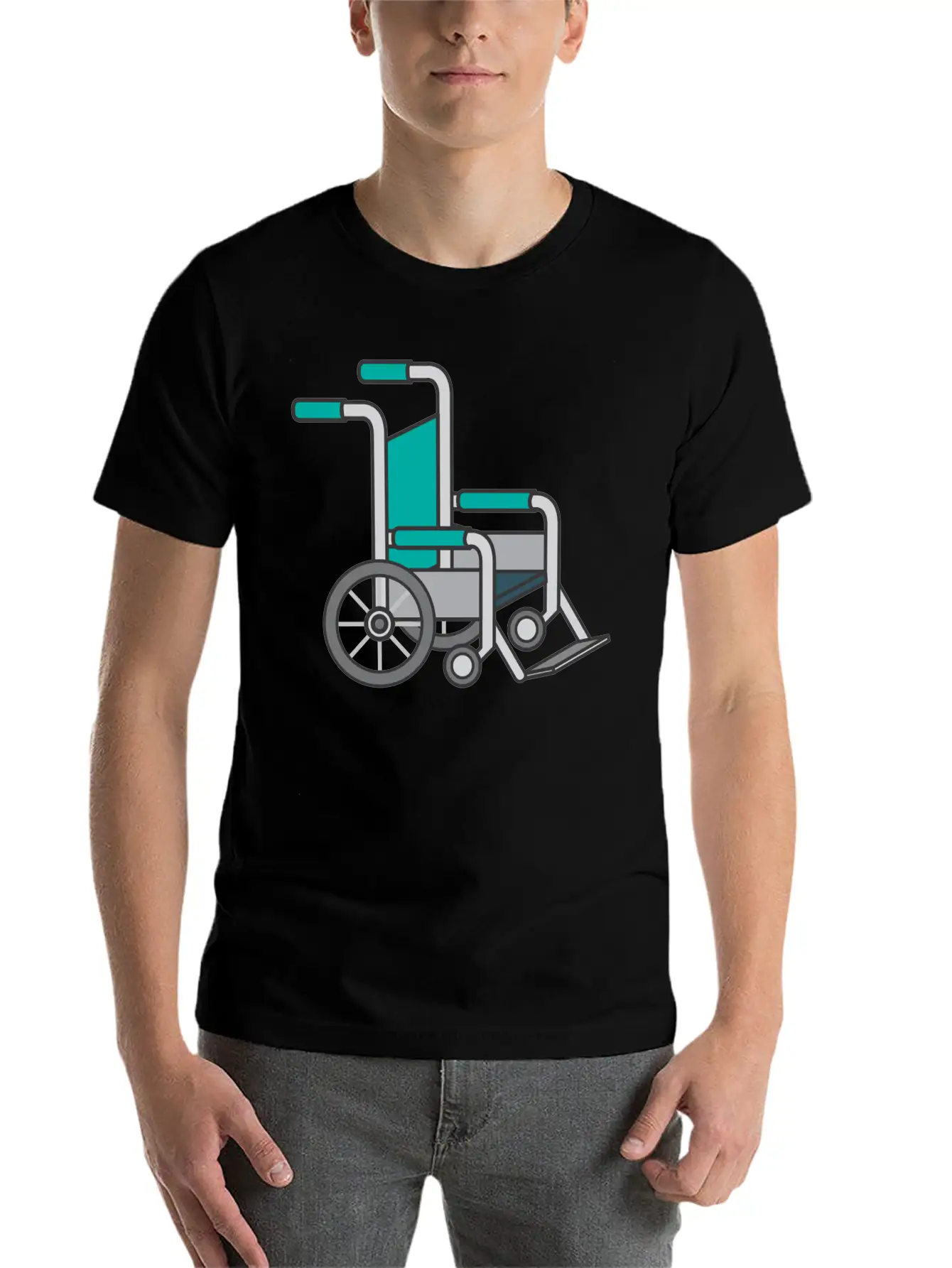 Wheelchair Lightweight Cotton T-Shirt – Daily Comfort Graphic Shirt