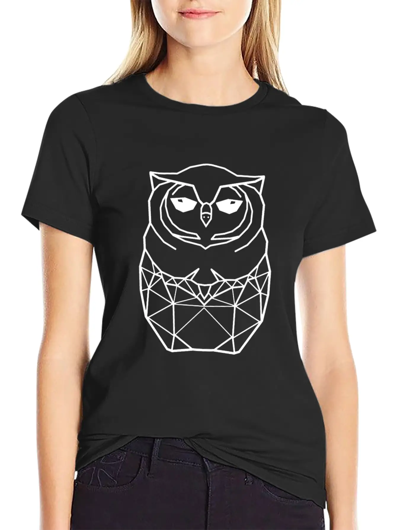White Owl Lightweight Cotton T-Shirt – Daily Comfort Graphic Shirt