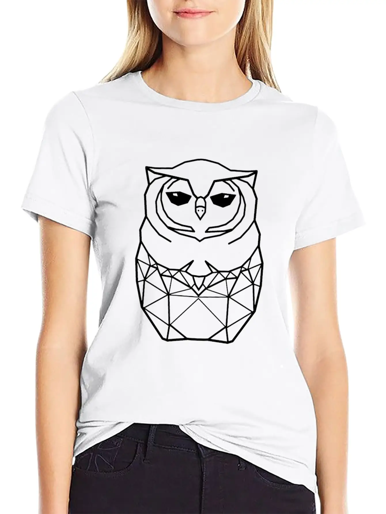 White Owl Lightweight Cotton T-Shirt – Daily Comfort Graphic Shirt