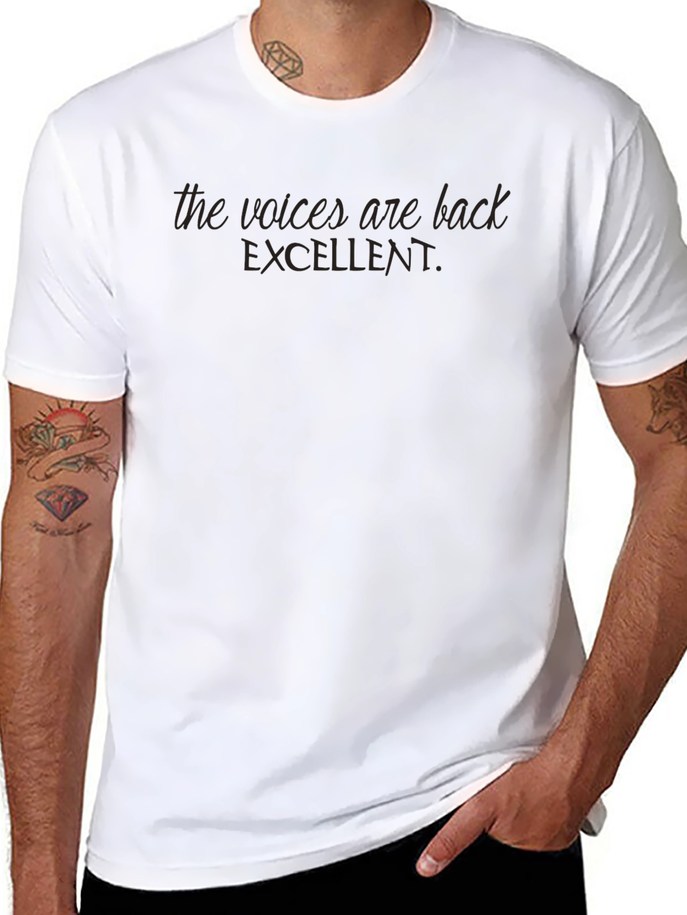 The Voices Are Back Mens T-Shirt
