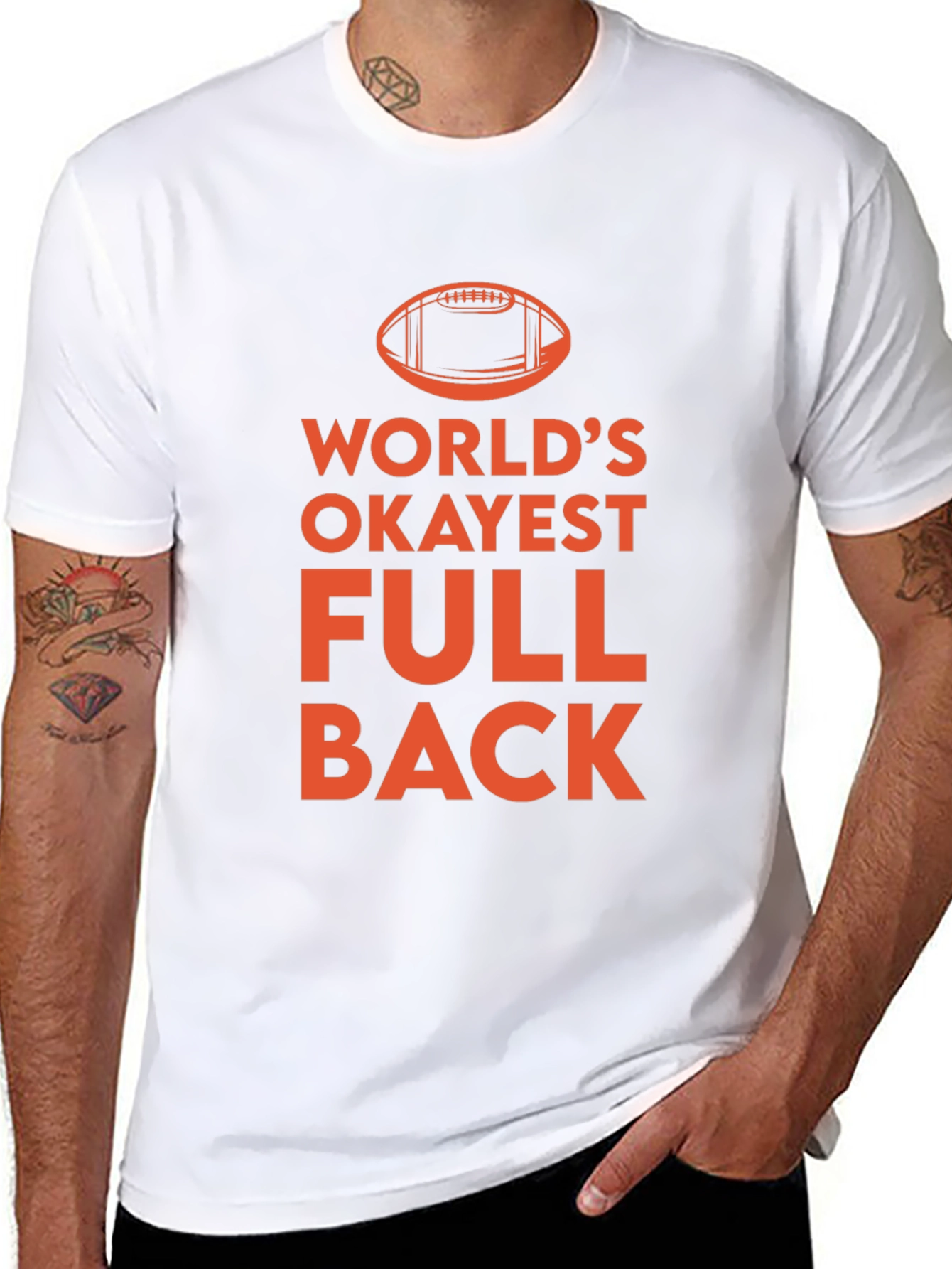 Worlds Okayest Fullback T-Shirt - Football Tee