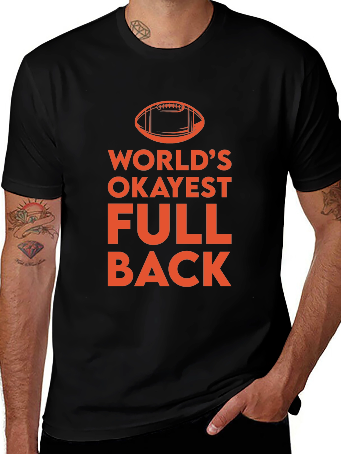 Worlds Okayest Fullback T-Shirt - Football Tee