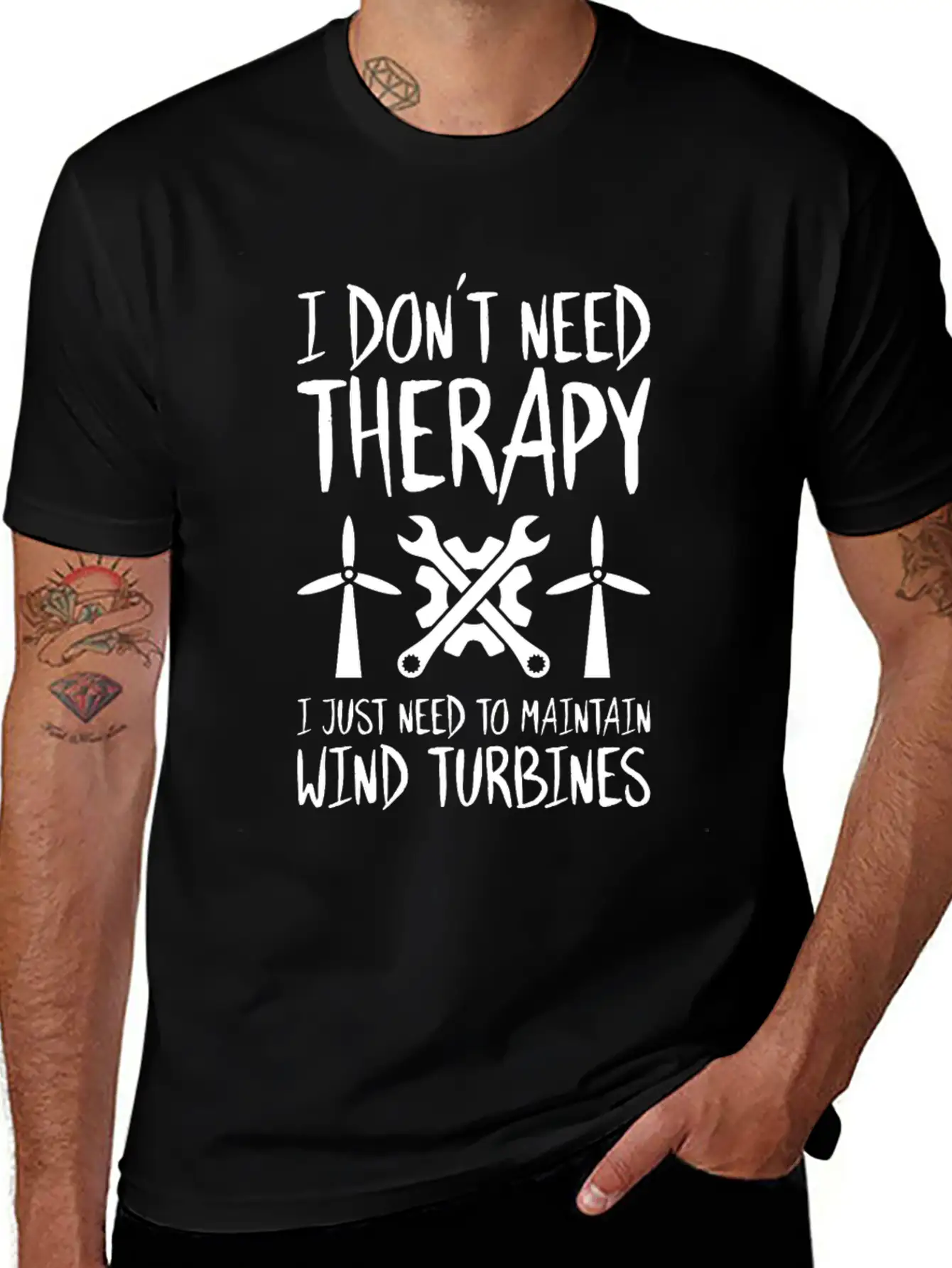 Wind Turbine Technician Wind Technician Wind Power Lightweight Cotton T-Shirt – Daily Comfort Graphic Shirt