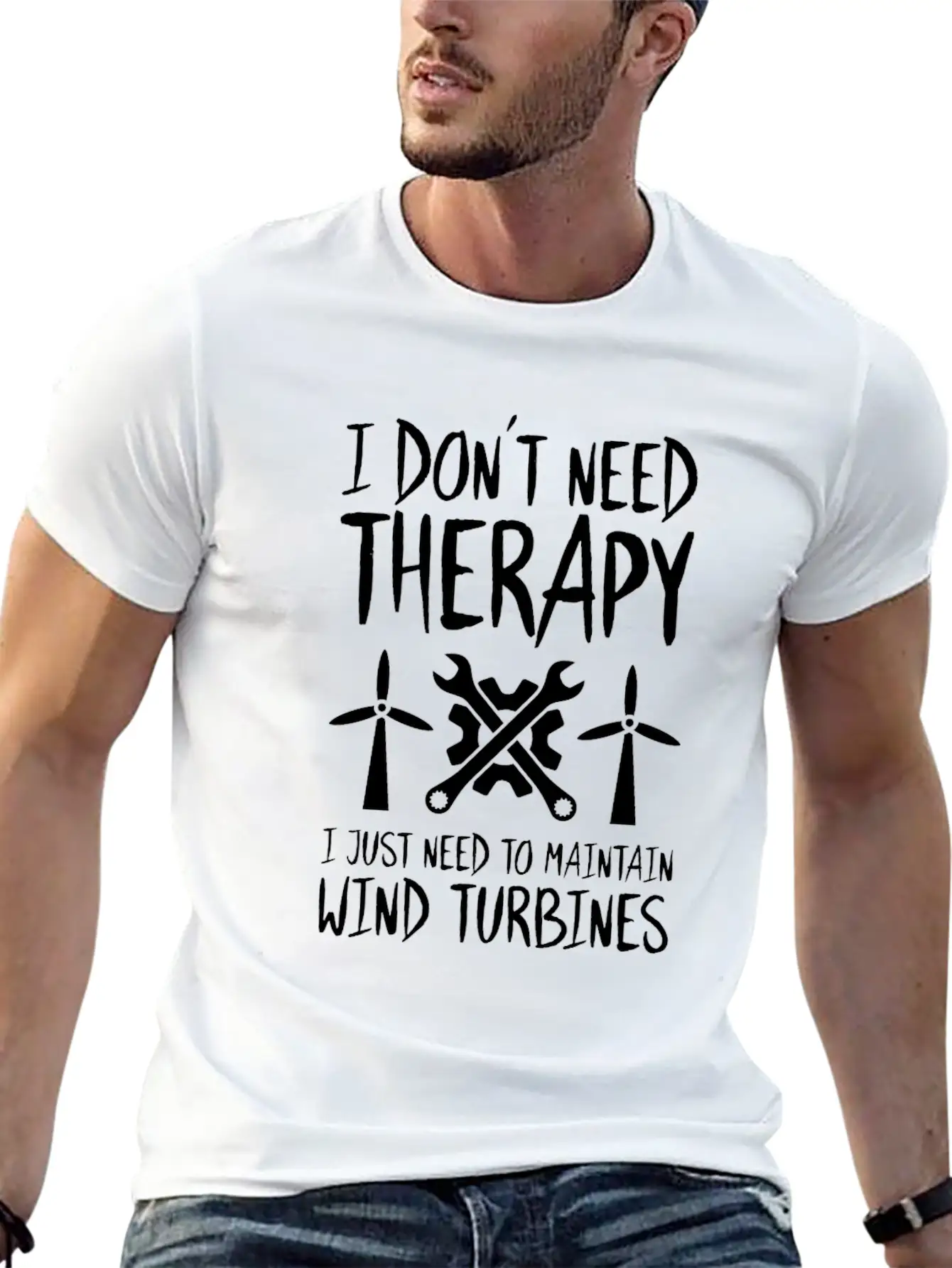 Wind Turbine Technician Wind Technician Wind Power Lightweight Cotton T-Shirt – Daily Comfort Graphic Shirt