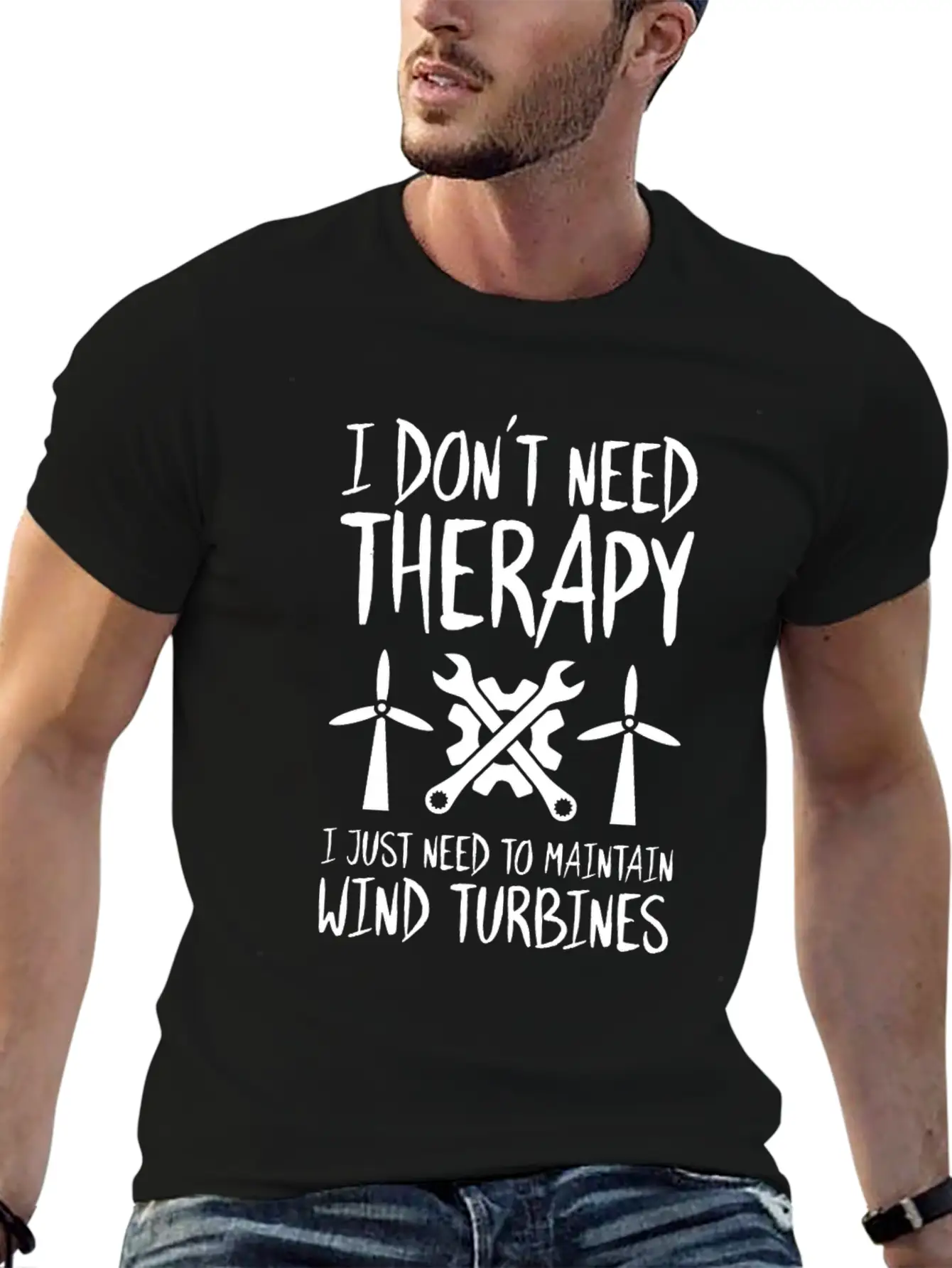 Wind Turbine Technician Wind Technician Wind Power Lightweight Cotton T-Shirt – Daily Comfort Graphic Shirt