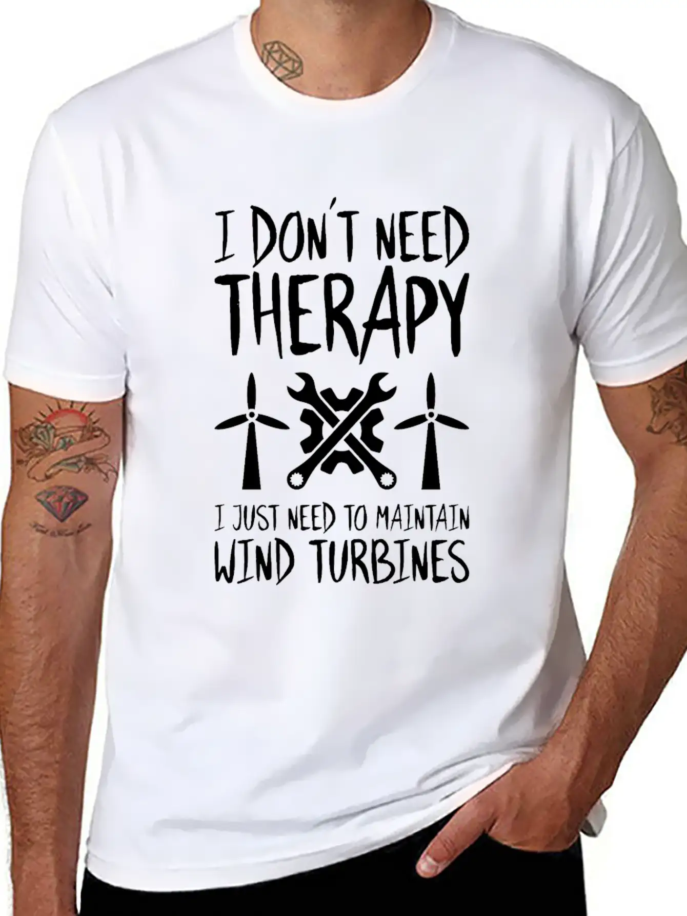 Wind Turbine Technician Wind Technician Wind Power Lightweight Cotton T-Shirt – Daily Comfort Graphic Shirt