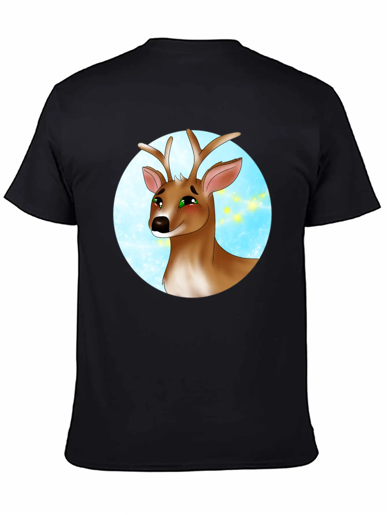 Winter Deer Lightweight Cotton T-Shirt – Daily Comfort Graphic Shirt