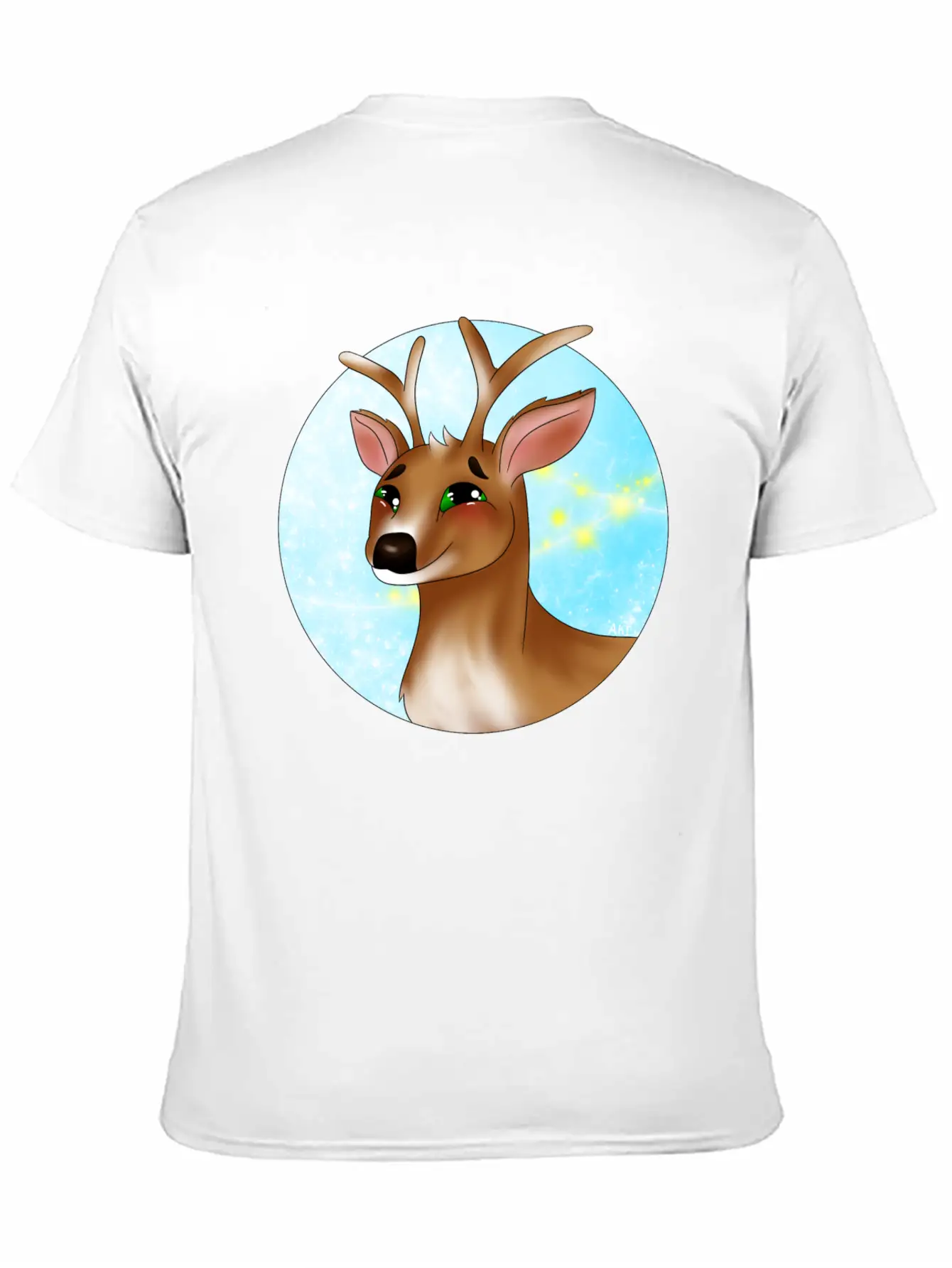 Winter Deer Lightweight Cotton T-Shirt – Daily Comfort Graphic Shirt