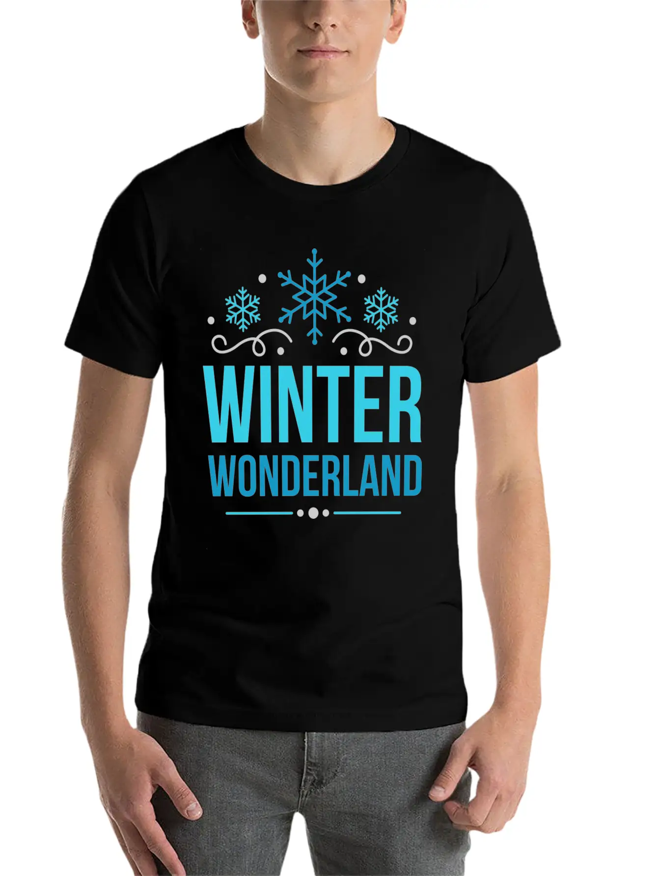 Winter Wonderland Lightweight Cotton T-Shirt – Daily Comfort Graphic Shirt