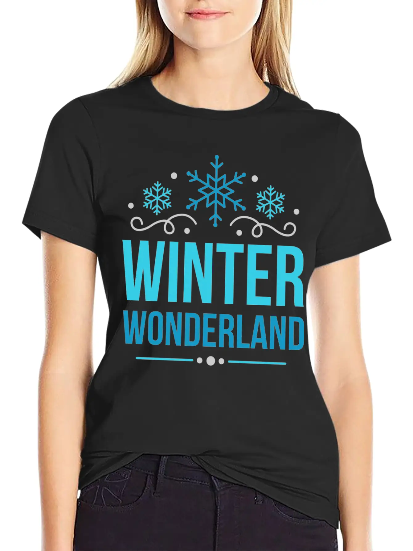 Winter Wonderland Lightweight Cotton T-Shirt – Daily Comfort Graphic Shirt
