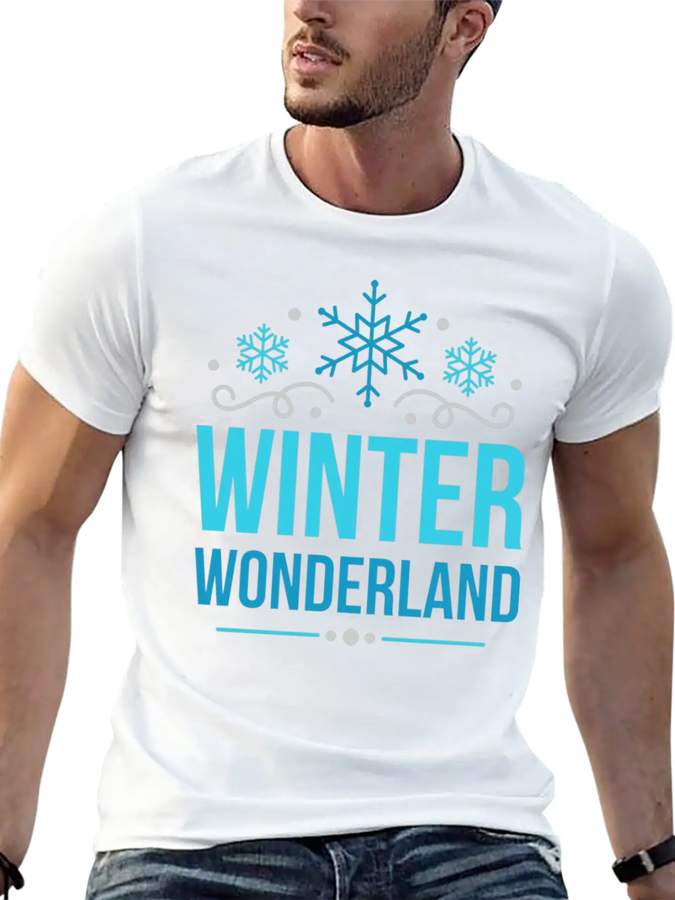 Winter Wonderland Lightweight Cotton T-Shirt – Daily Comfort Graphic Shirt