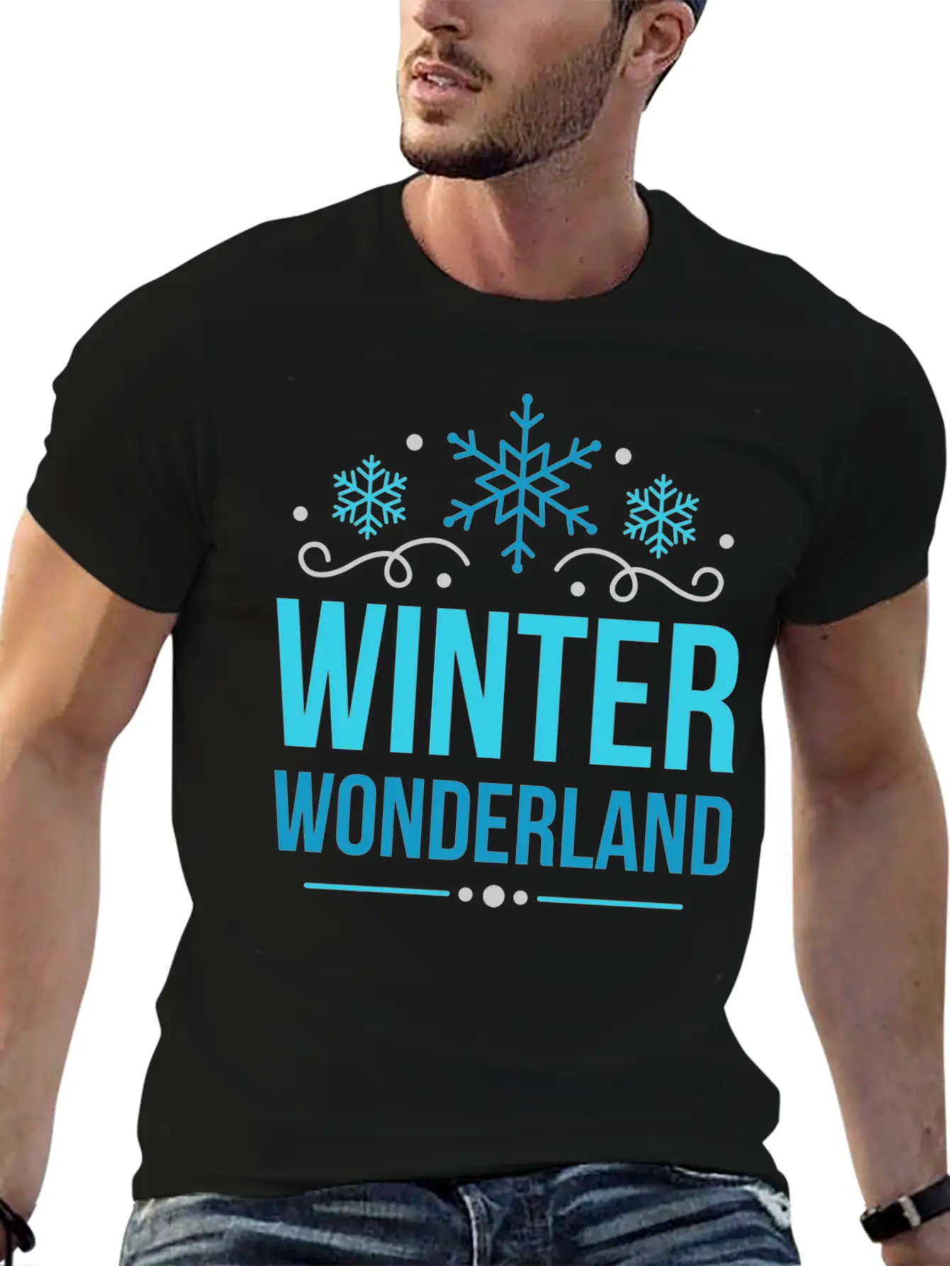 Winter Wonderland Lightweight Cotton T-Shirt – Daily Comfort Graphic Shirt