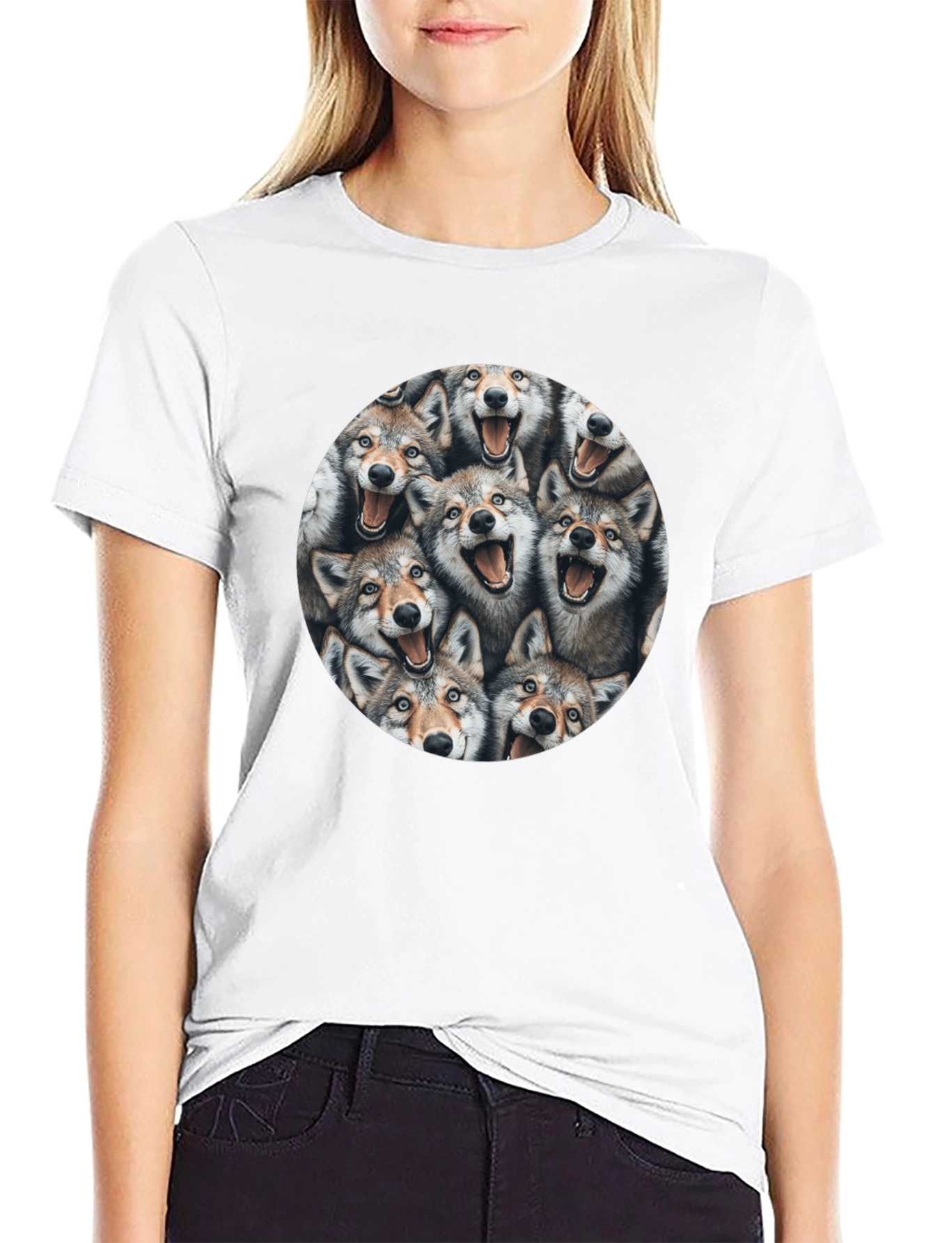 Wolf Pack T-Shirt - Fun Animal Print Tee