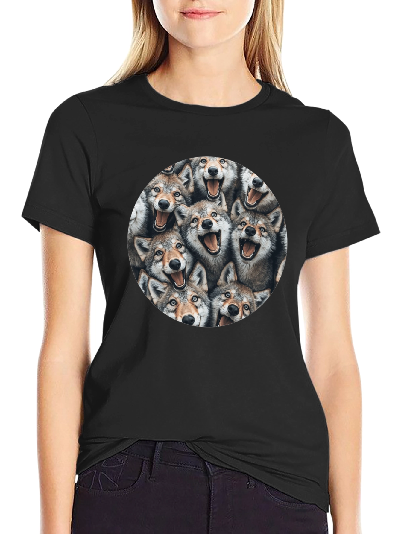 Wolf Pack T-Shirt - Fun Animal Print Tee
