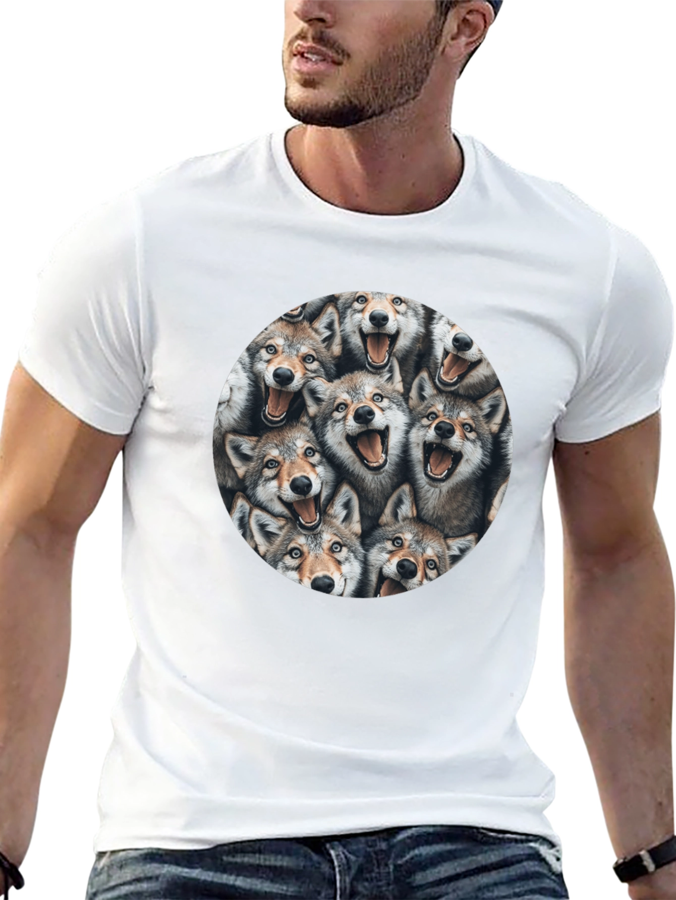 Wolf Pack T-Shirt - Fun Animal Print Tee