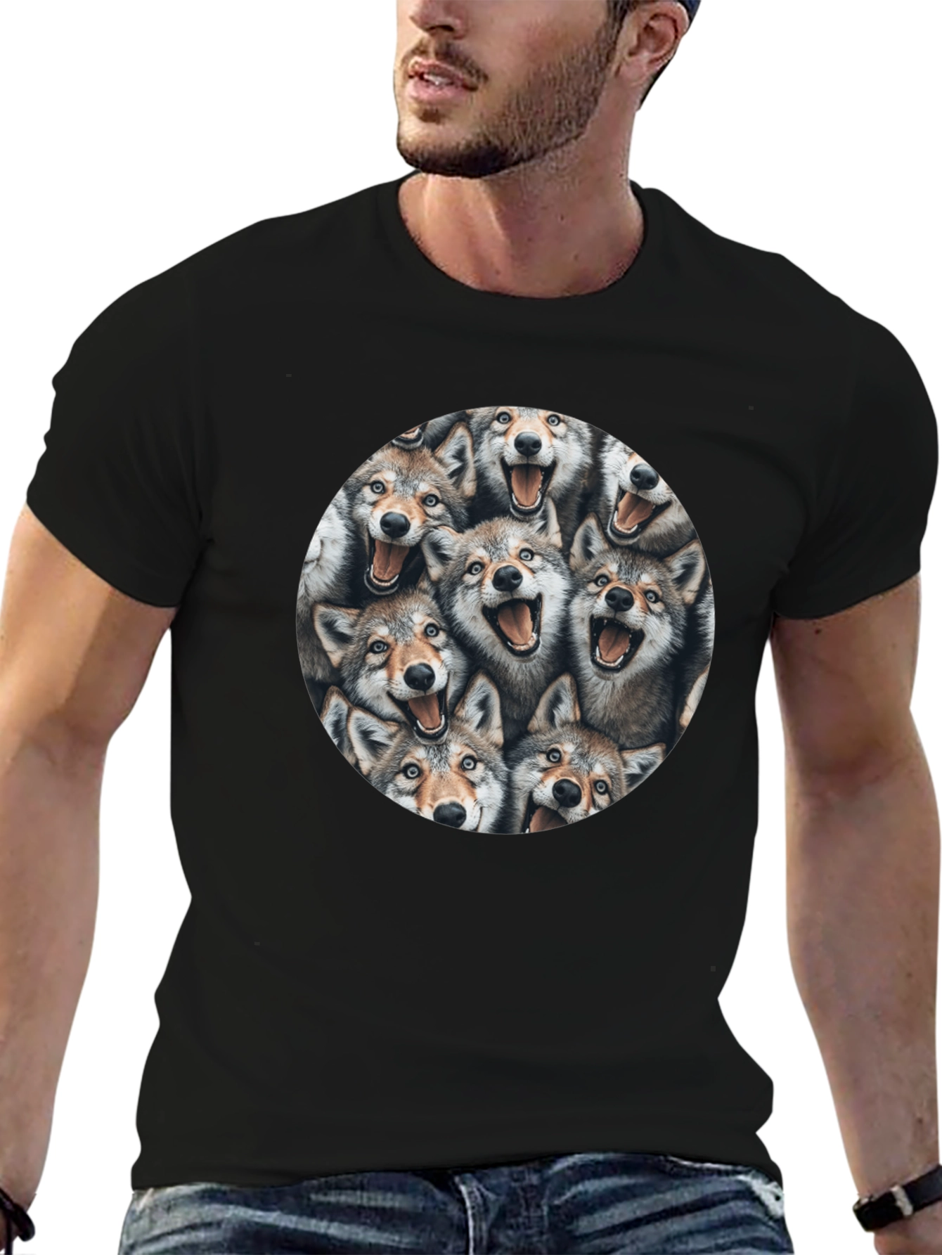 Wolf Pack T-Shirt - Fun Animal Print Tee