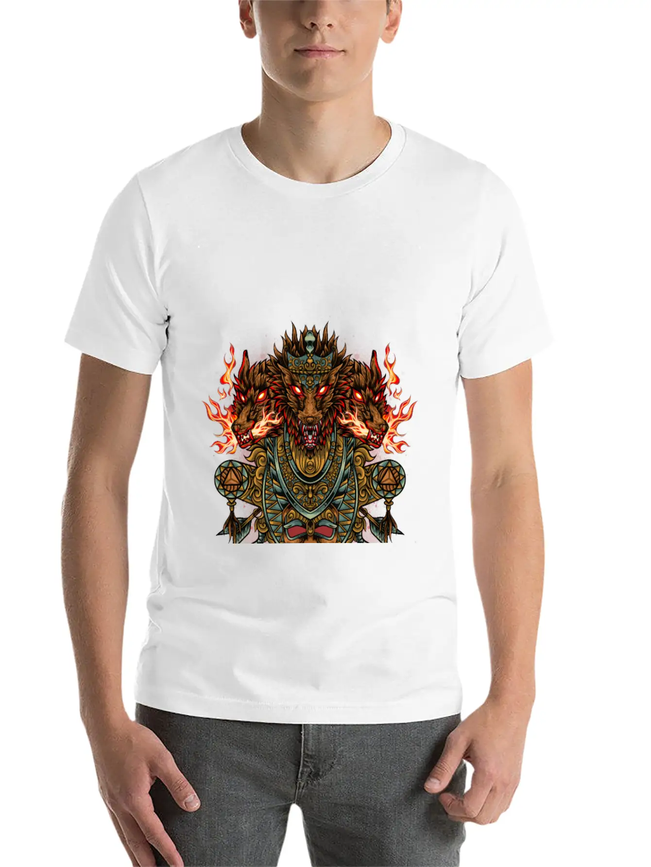 Wolf Tribal Lightweight Cotton T-Shirt – Daily Comfort Graphic Shirt