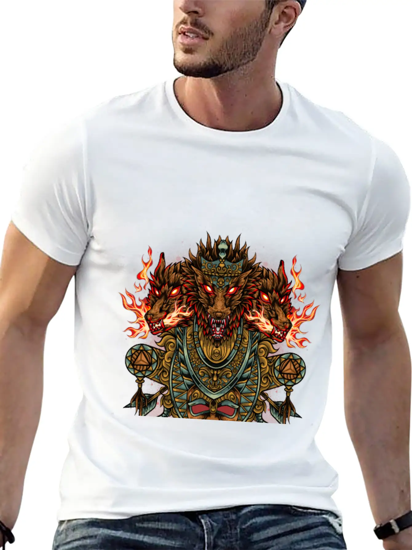 Wolf Tribal Lightweight Cotton T-Shirt – Daily Comfort Graphic Shirt