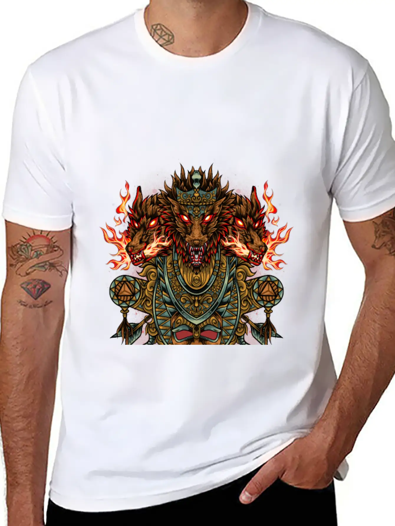 Wolf Tribal Lightweight Cotton T-Shirt – Daily Comfort Graphic Shirt