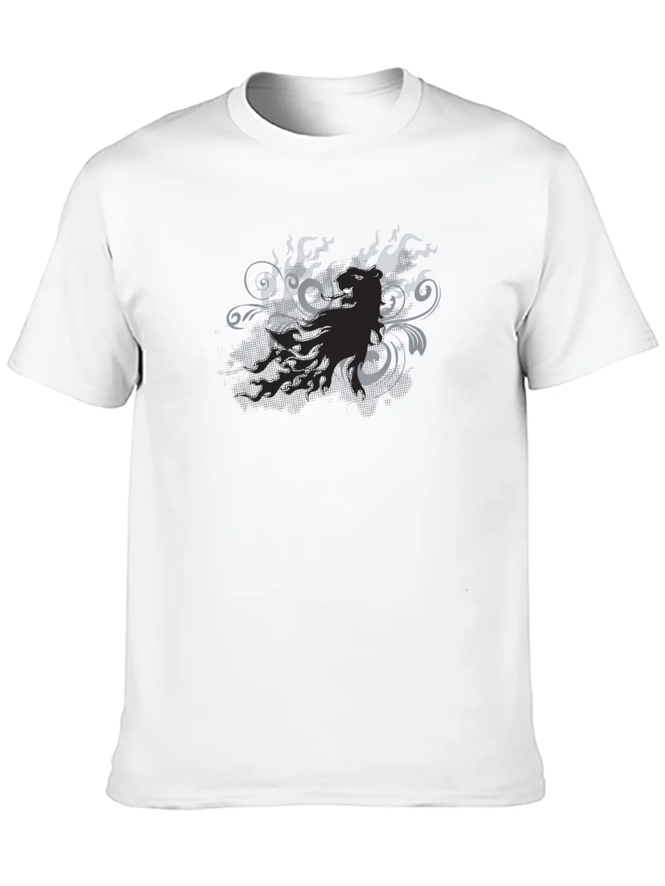 Wonderful Lion With Flame Lightweight Cotton T-Shirt – Daily Comfort Graphic Shirt