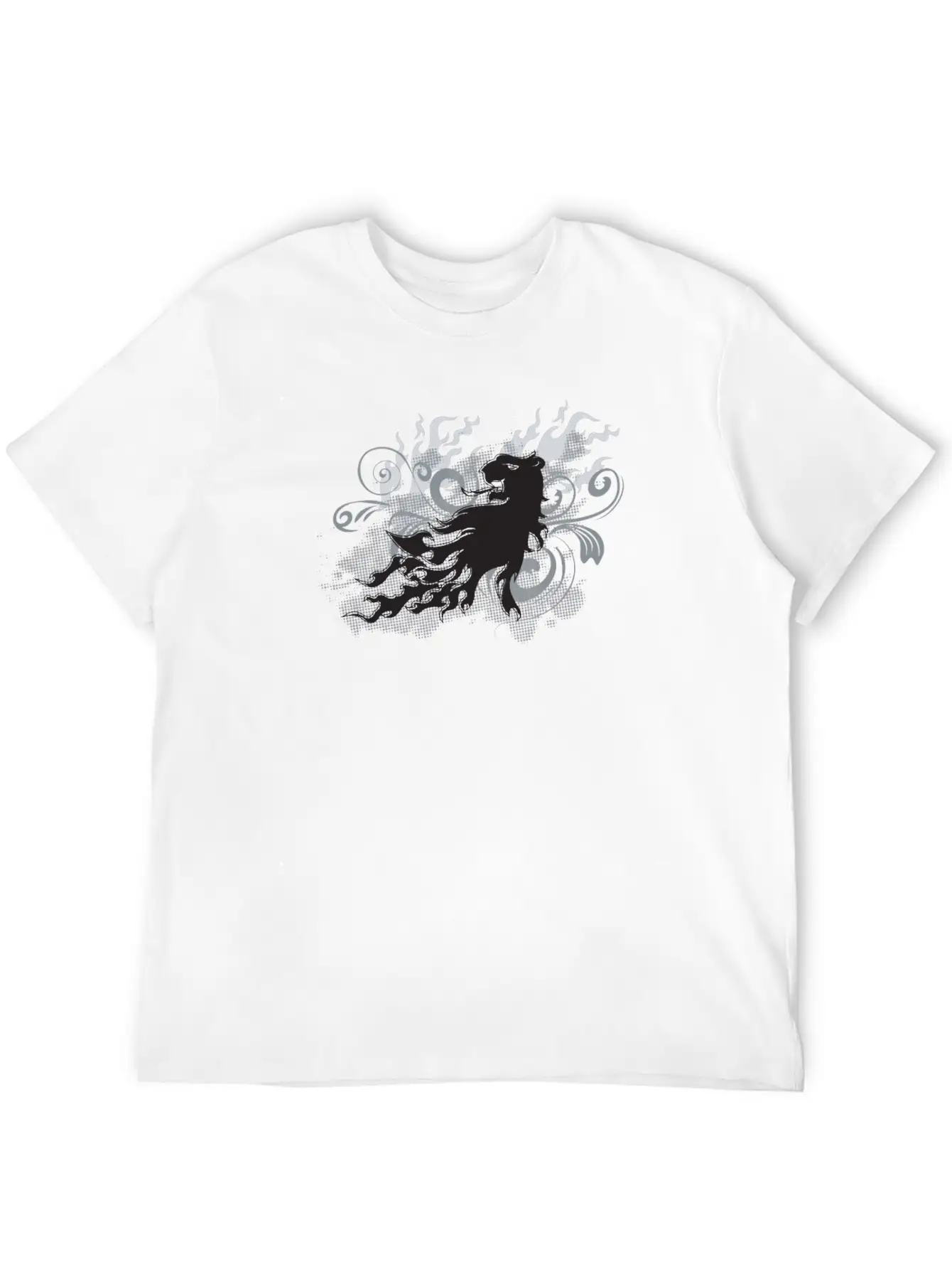 Wonderful Lion With Flame Lightweight Cotton T-Shirt – Daily Comfort Graphic Shirt