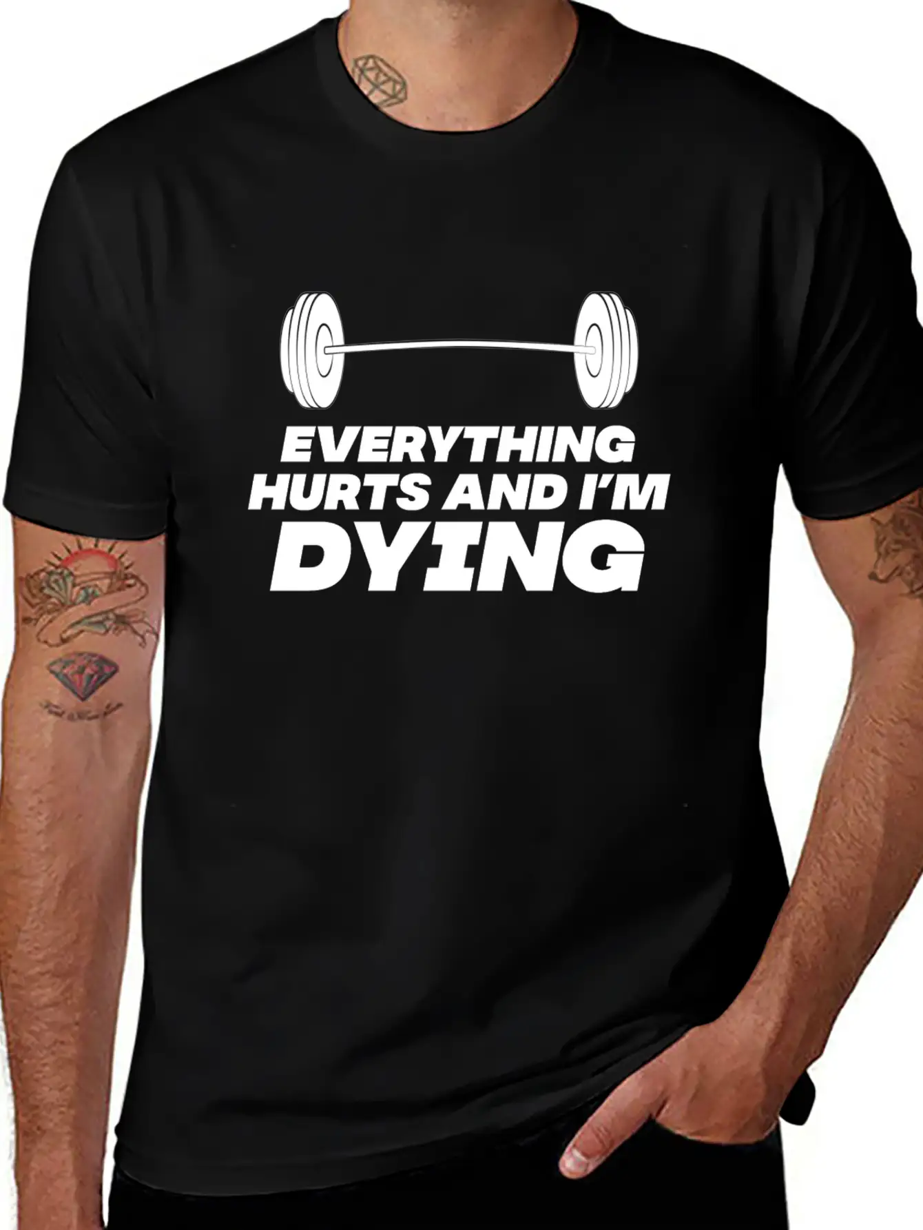 Workout Until Everything Hurts Lightweight Cotton T-Shirt – Daily Comfort Graphic Shirt