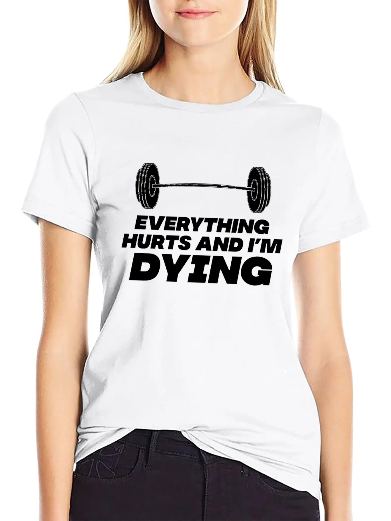 Workout Until Everything Hurts Lightweight Cotton T-Shirt – Daily Comfort Graphic Shirt