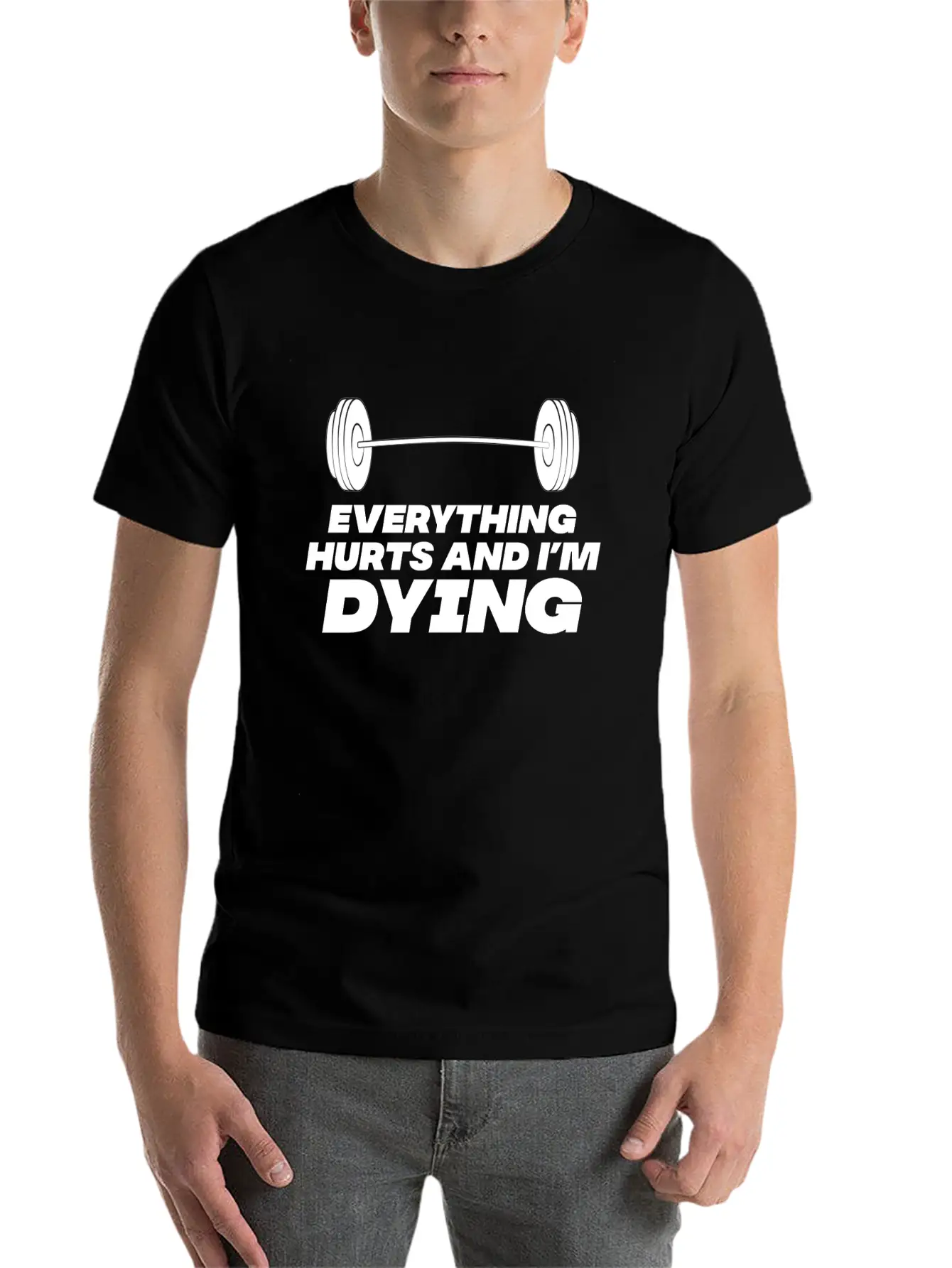 Workout Until Everything Hurts Lightweight Cotton T-Shirt – Daily Comfort Graphic Shirt