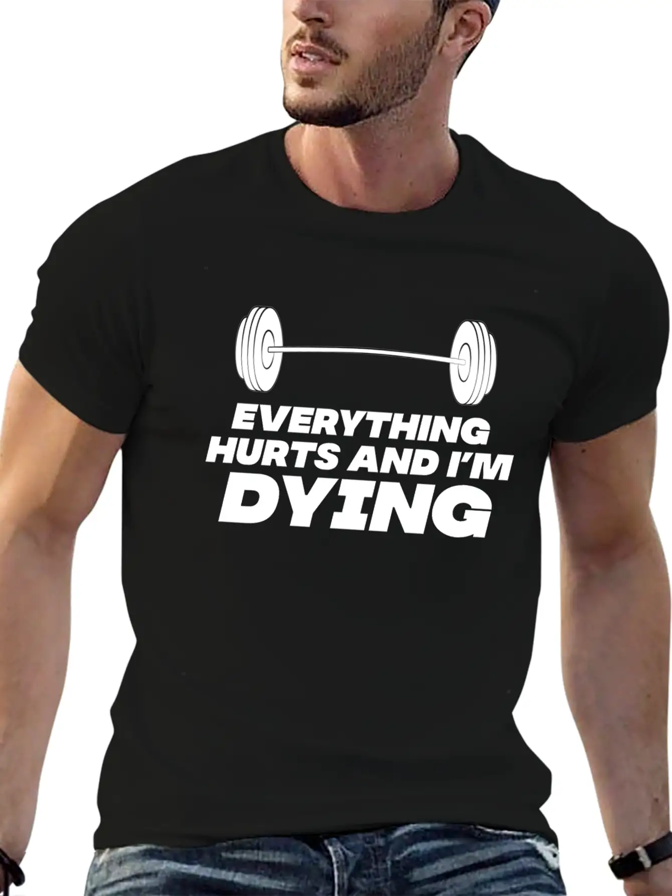 Workout Until Everything Hurts Lightweight Cotton T-Shirt – Daily Comfort Graphic Shirt
