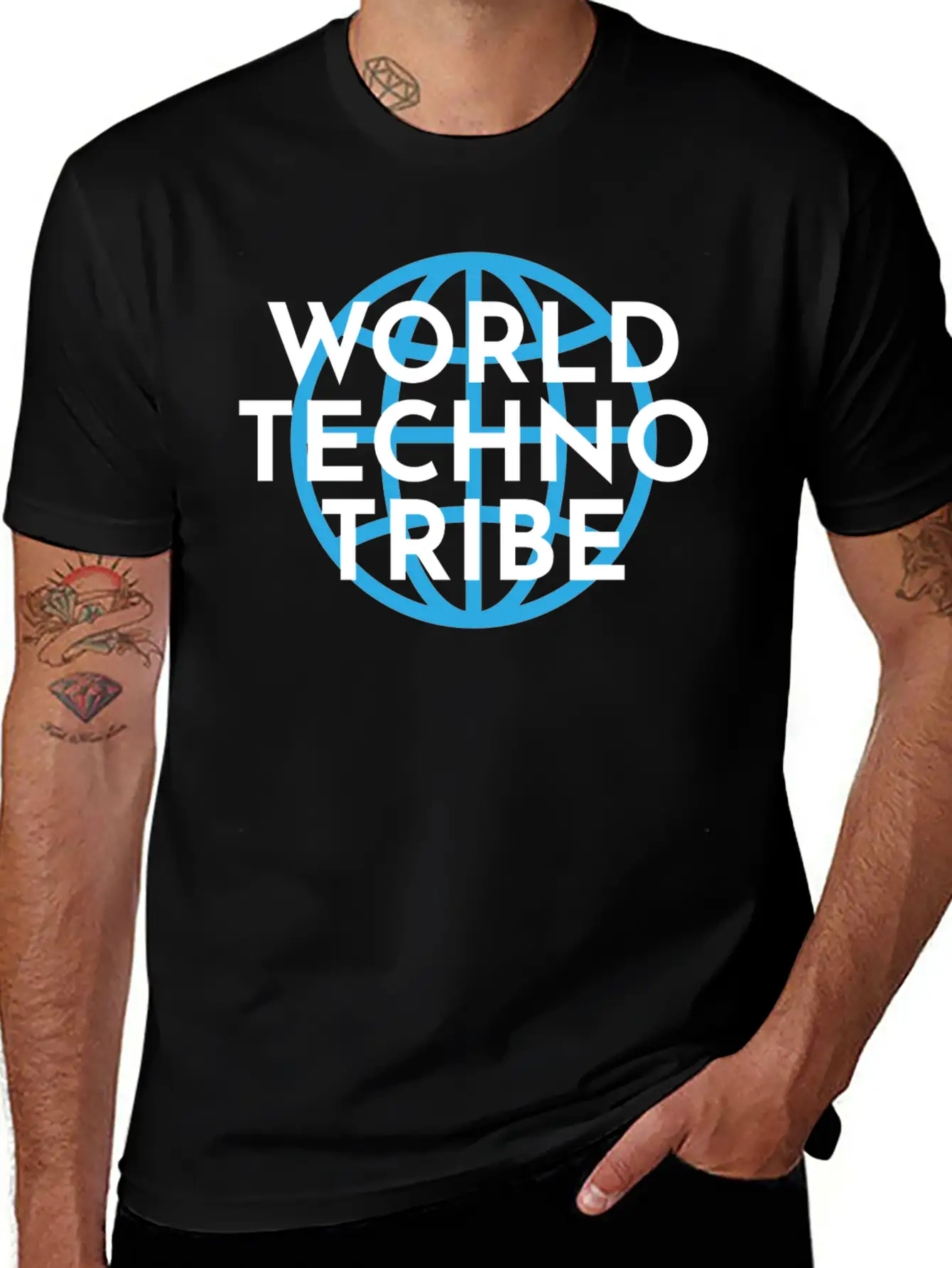 World Techno Tribe Gift Music Raving Concert Lightweight Cotton T-Shirt – Daily Comfort Graphic Shirt
