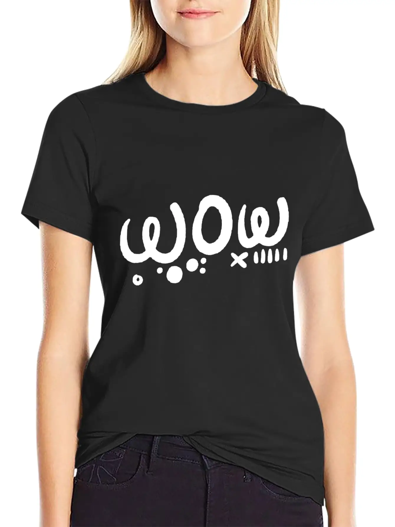 Wow Typography Style Quote Lightweight Cotton T-Shirt – Daily Comfort Graphic Shirt