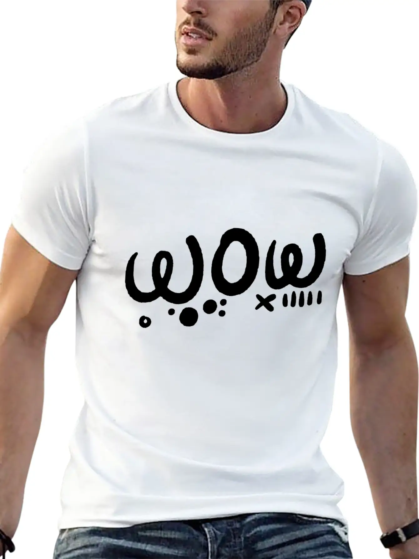 Wow Typography Style Quote Lightweight Cotton T-Shirt – Daily Comfort Graphic Shirt